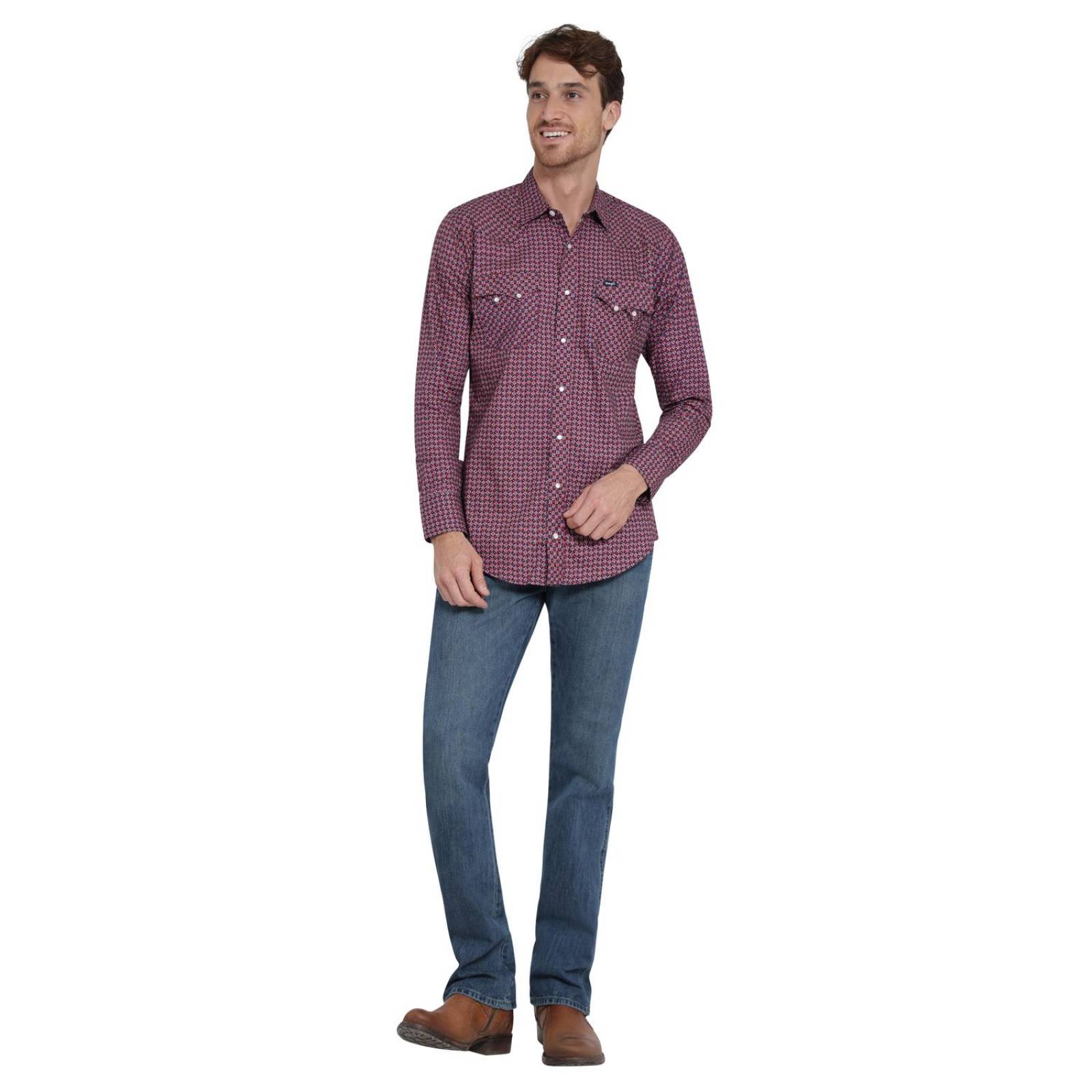 Camisa Vaquera Hombre Wrangler Slim Fit Manga larga 409 