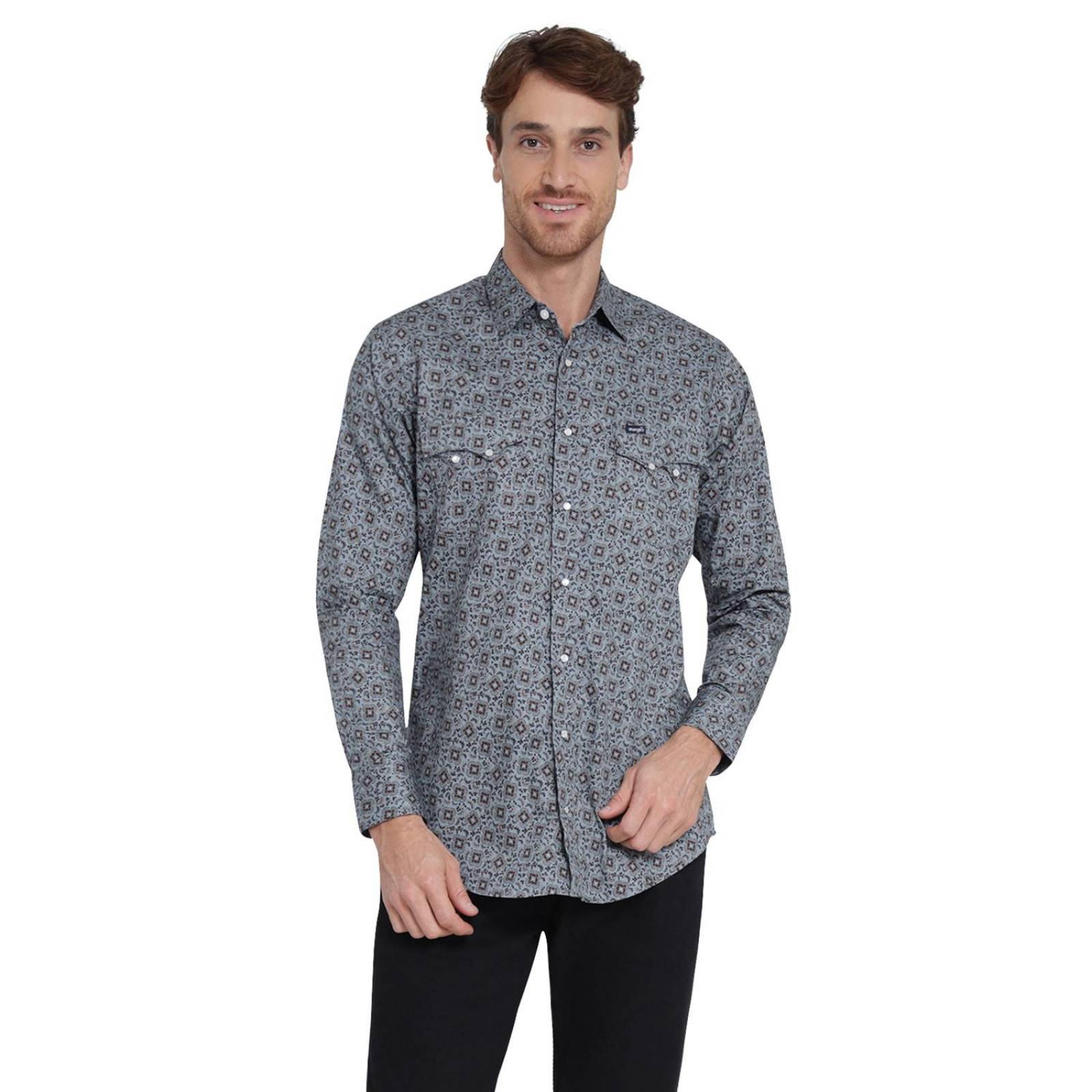 Camisa Vaquera Hombre Wrangler Slim Fit Manga larga 4BO 
