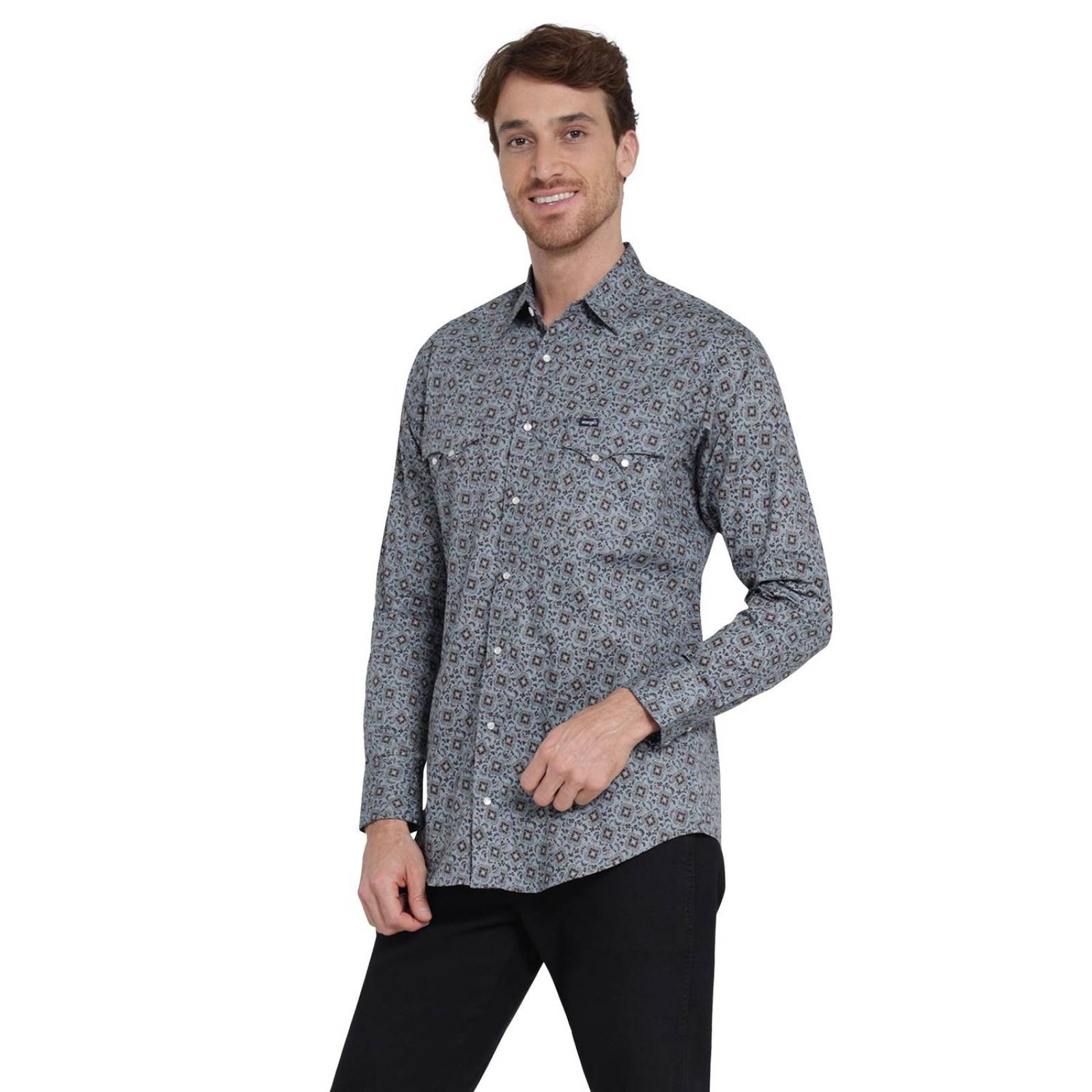 Camisa Vaquera Hombre Wrangler Slim Fit Manga larga 4BO 