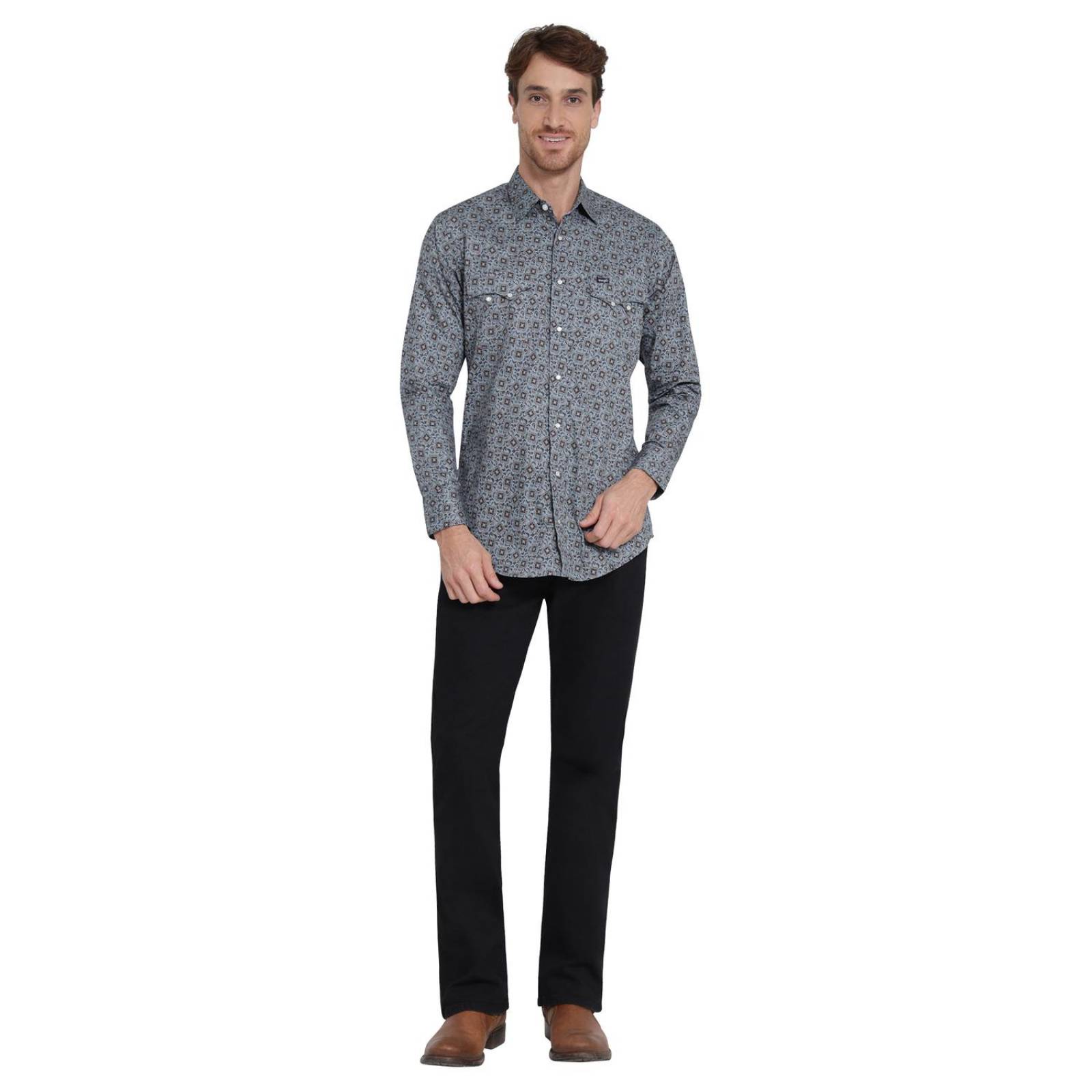 Camisa Vaquera Hombre Wrangler Slim Fit Manga larga 4BO 