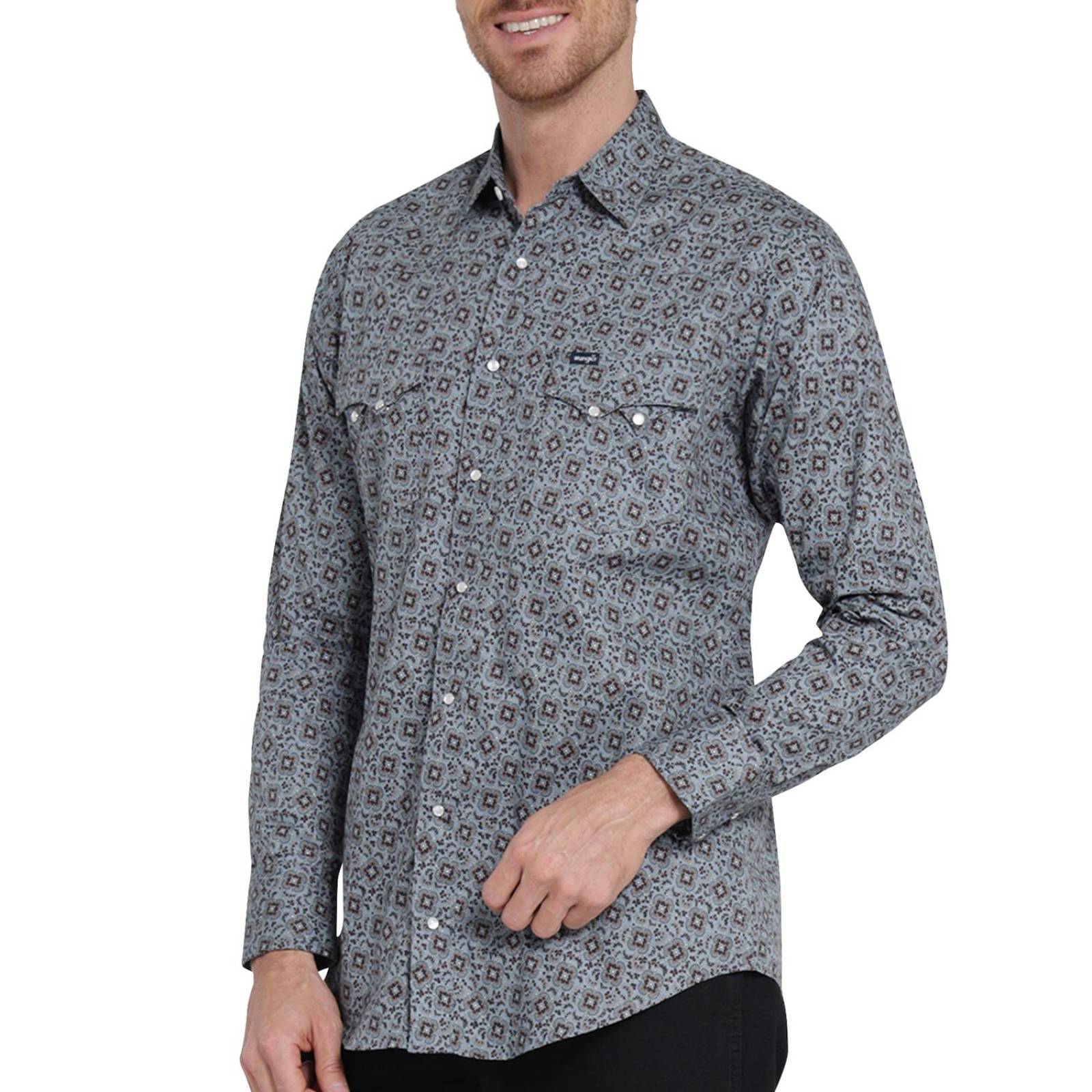 Camisa Vaquera Hombre Wrangler Slim Fit Manga larga 4BO 