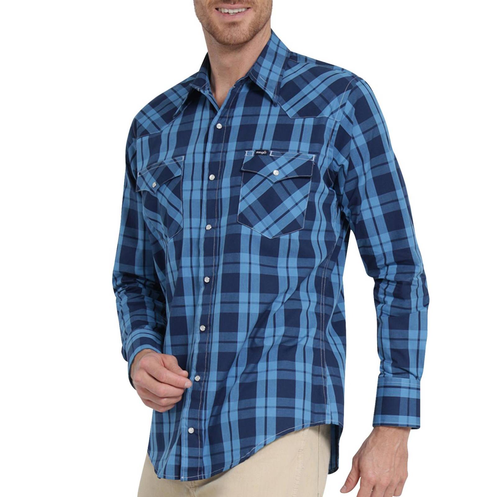 Camisa Vaquera Hombre Wrangler Regular Fit Manga larga 40A