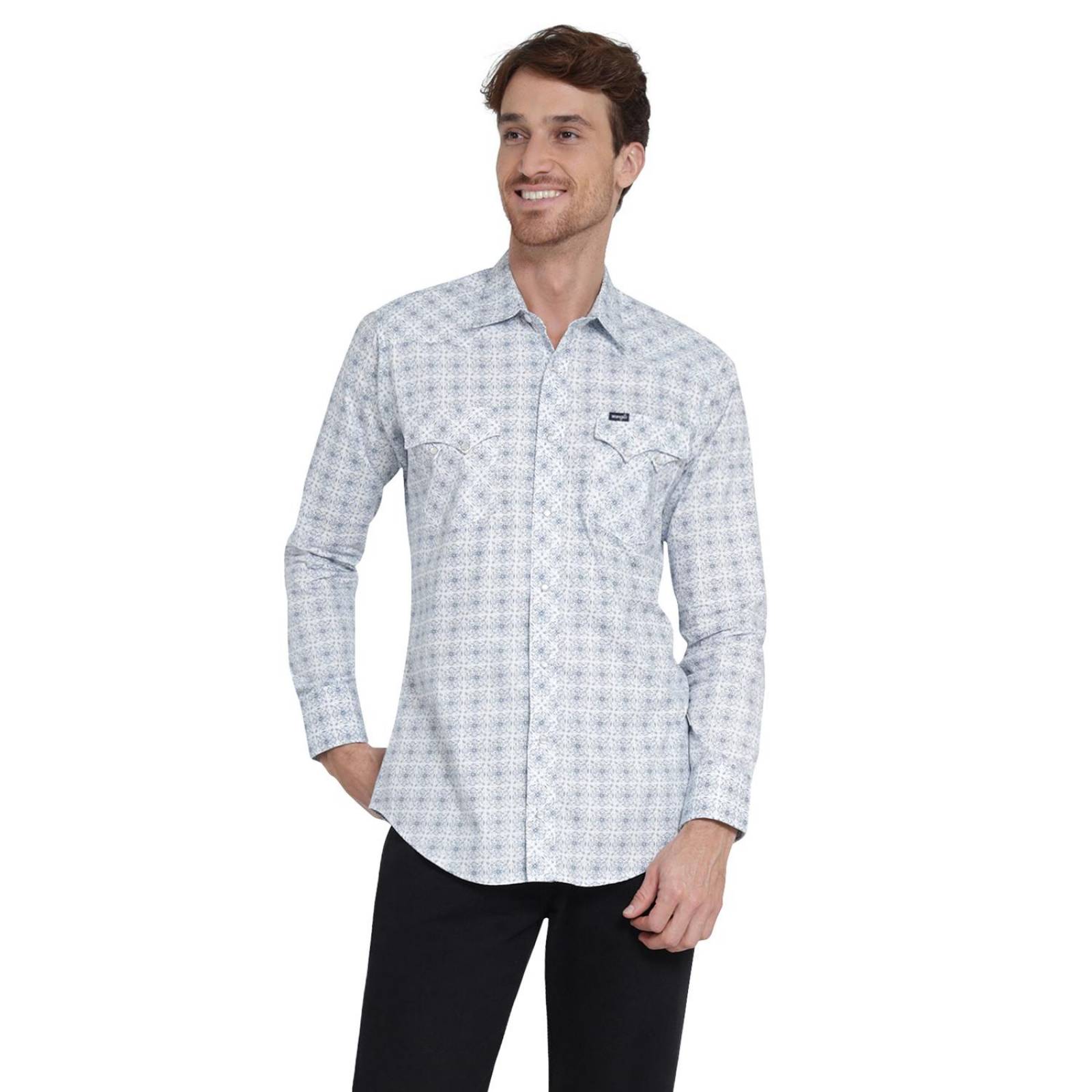 Camisa Vaquera Hombre Wrangler Slim Fit Manga larga 403 