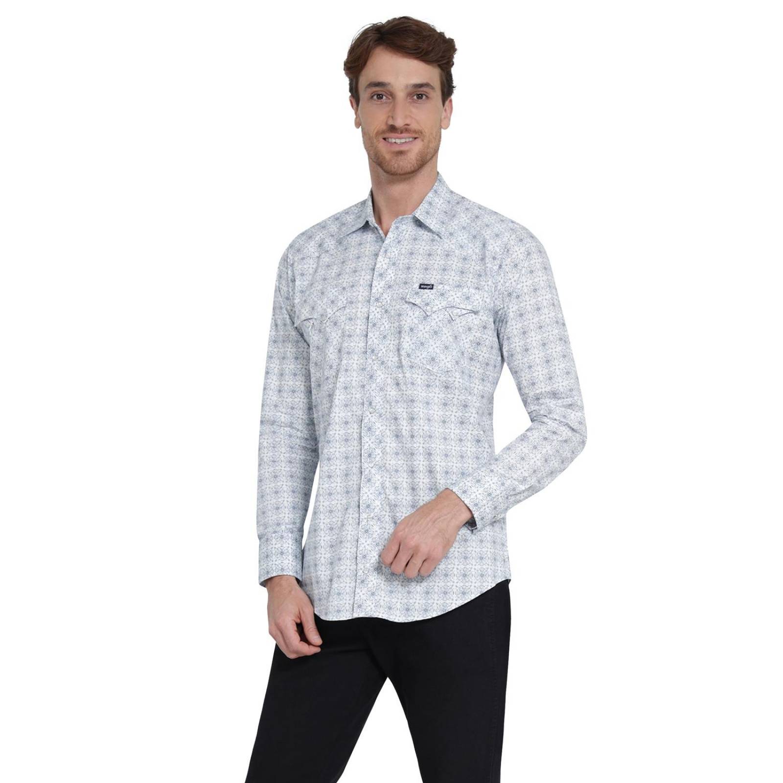Camisa Vaquera Hombre Wrangler Slim Fit Manga larga 403 
