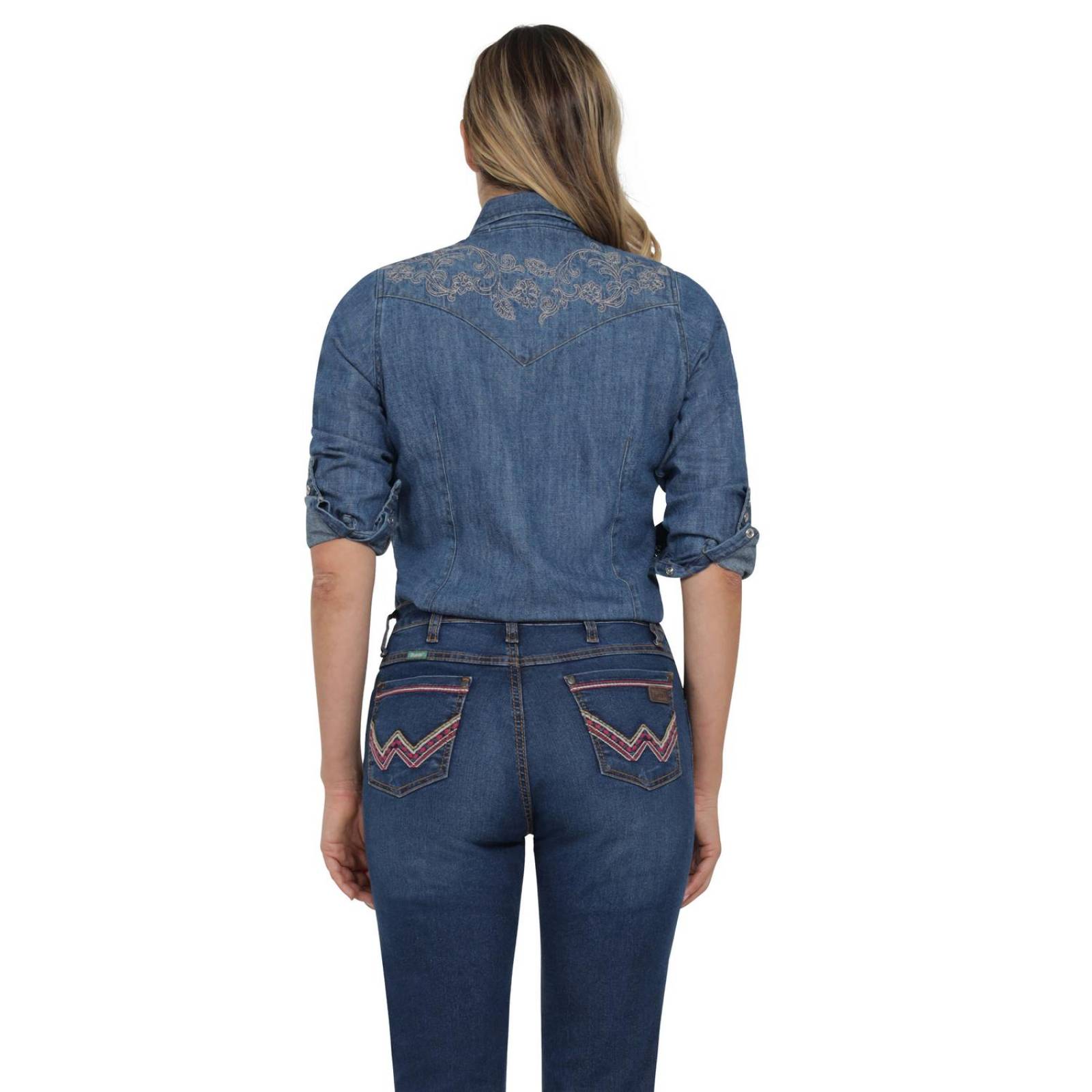 Blusa Vaquera Mujer Wrangler Slim Fit Manga larga 411 