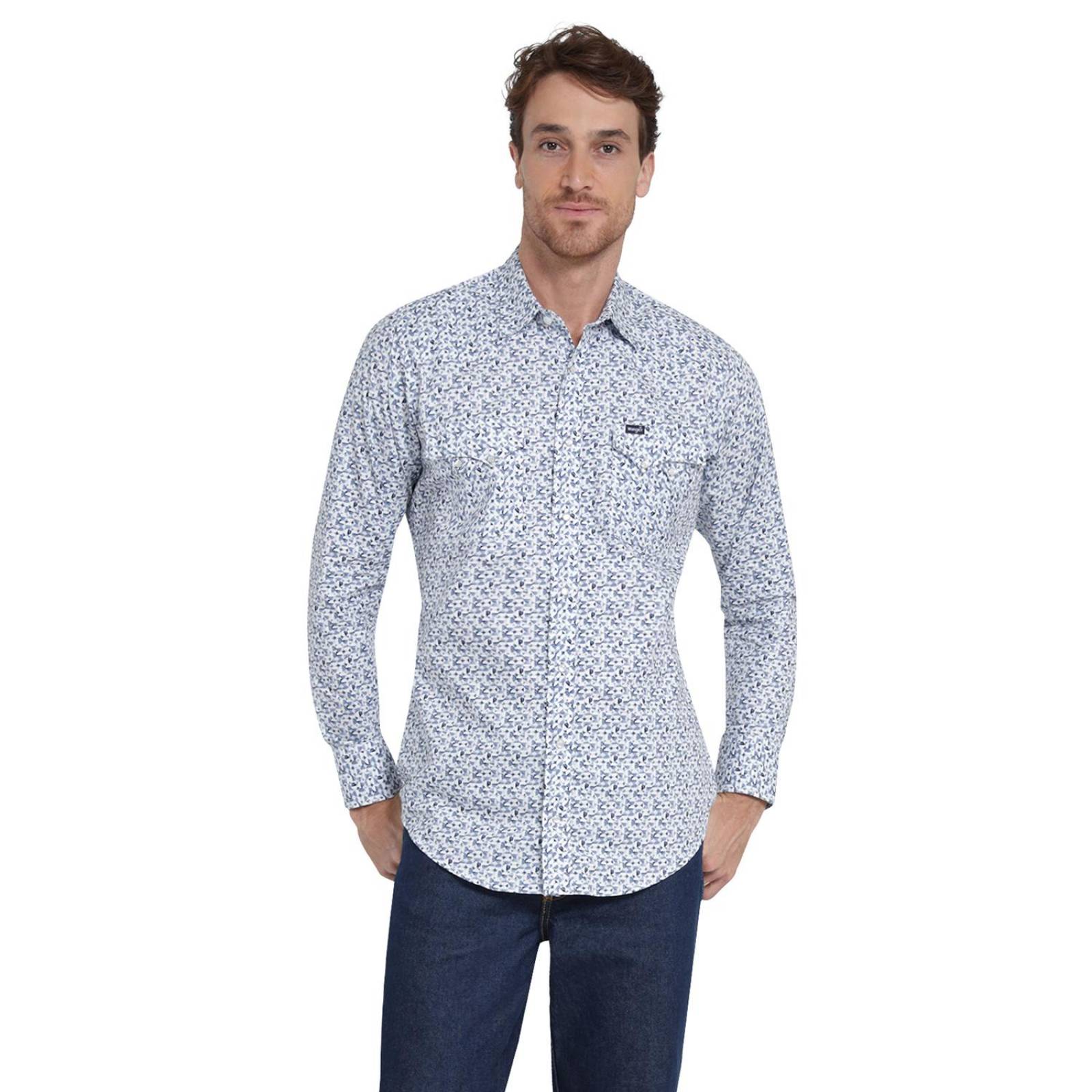 Camisa Vaquera Hombre Wrangler Slim Fit Manga larga 4BB 