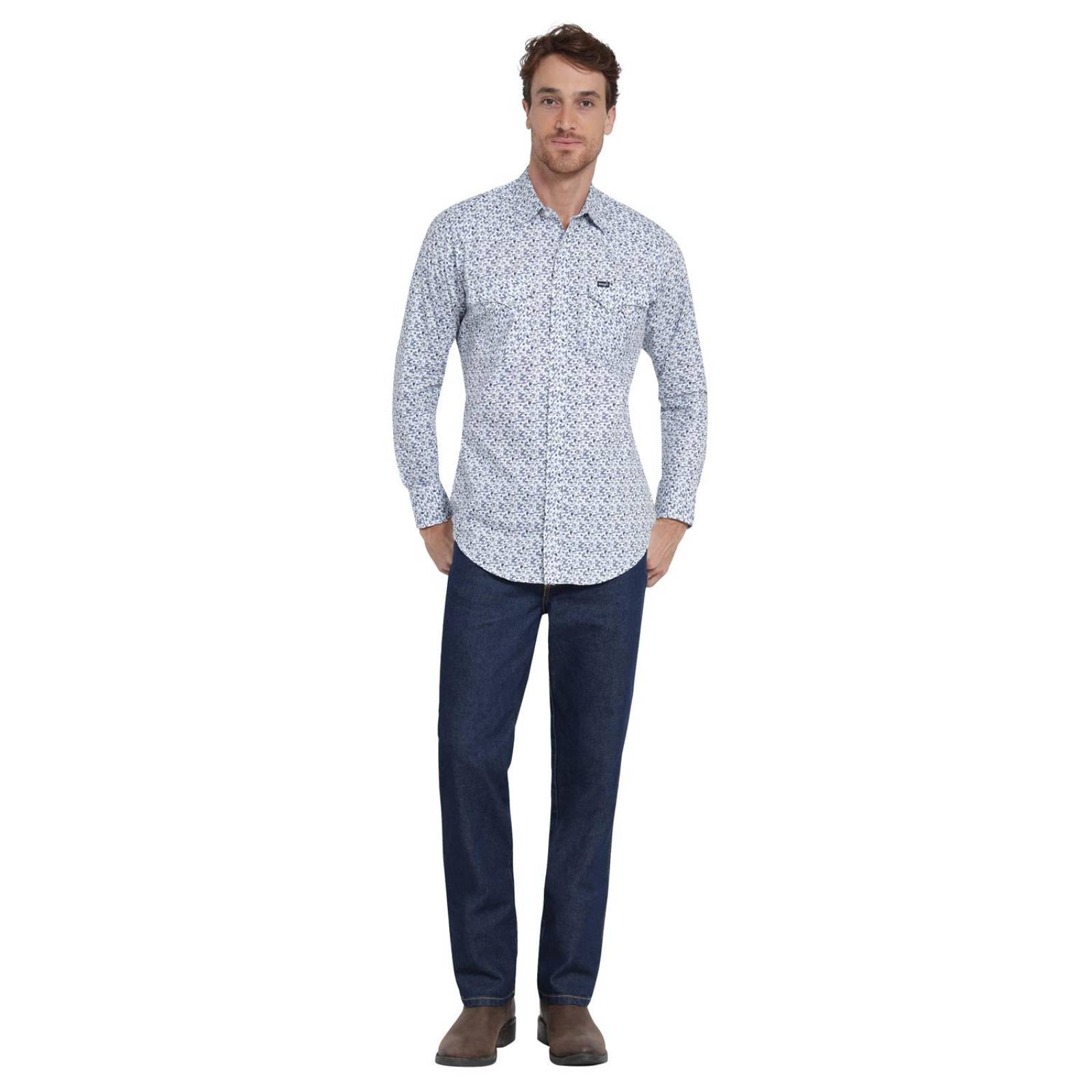Camisa Vaquera Hombre Wrangler Slim Fit Manga larga 4BB 