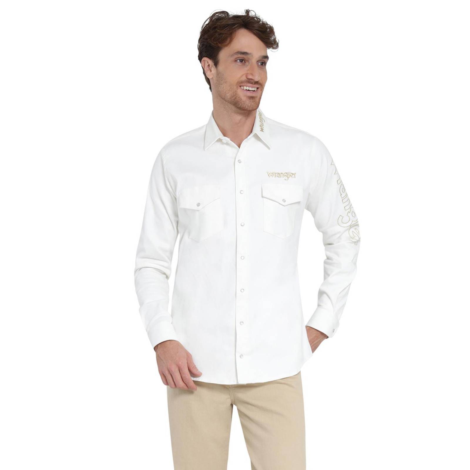 Camisa Vaquera Hombre Wrangler Regular Fit Manga larga 4AP 