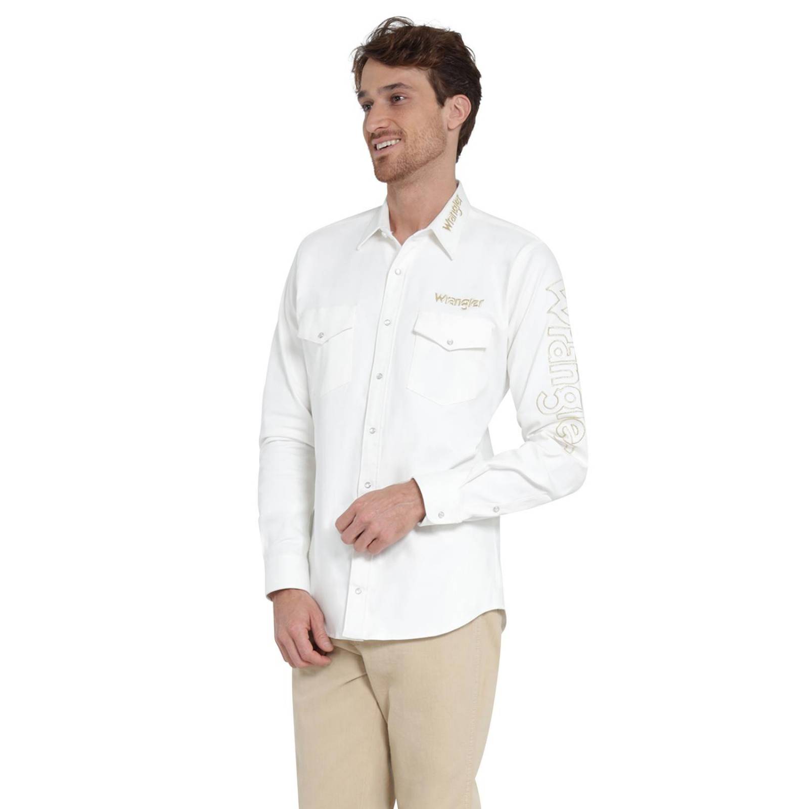 Camisa Vaquera Hombre Wrangler Regular Fit Manga larga 4AP 