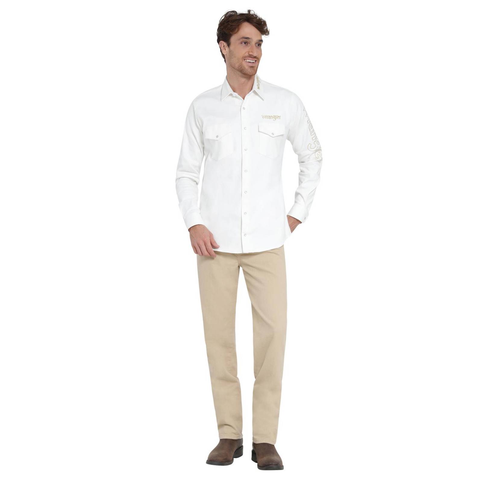 Camisa Vaquera Hombre Wrangler Regular Fit Manga larga 4AP
