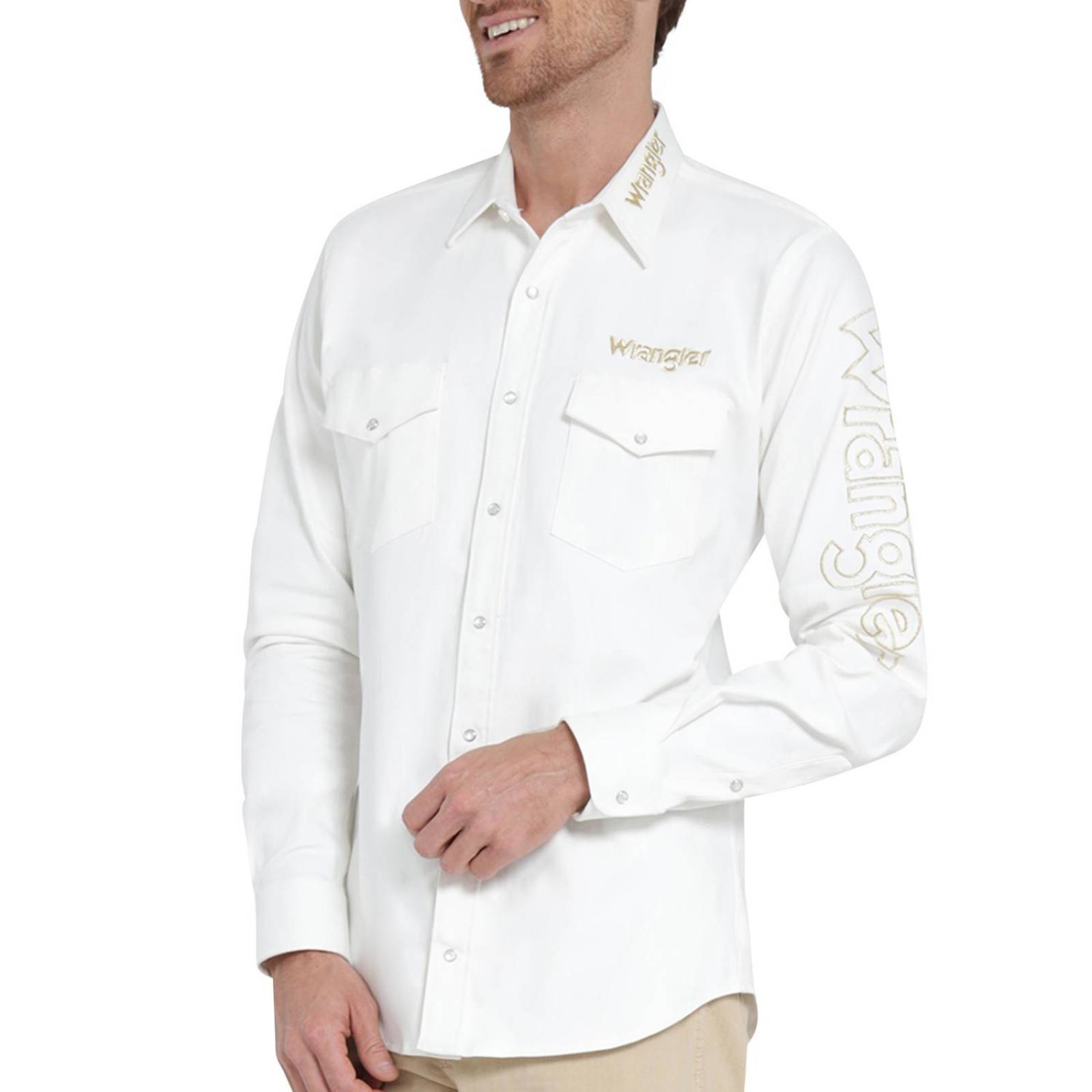 Camisa Vaquera Hombre Wrangler Regular Fit Manga larga 4AP 