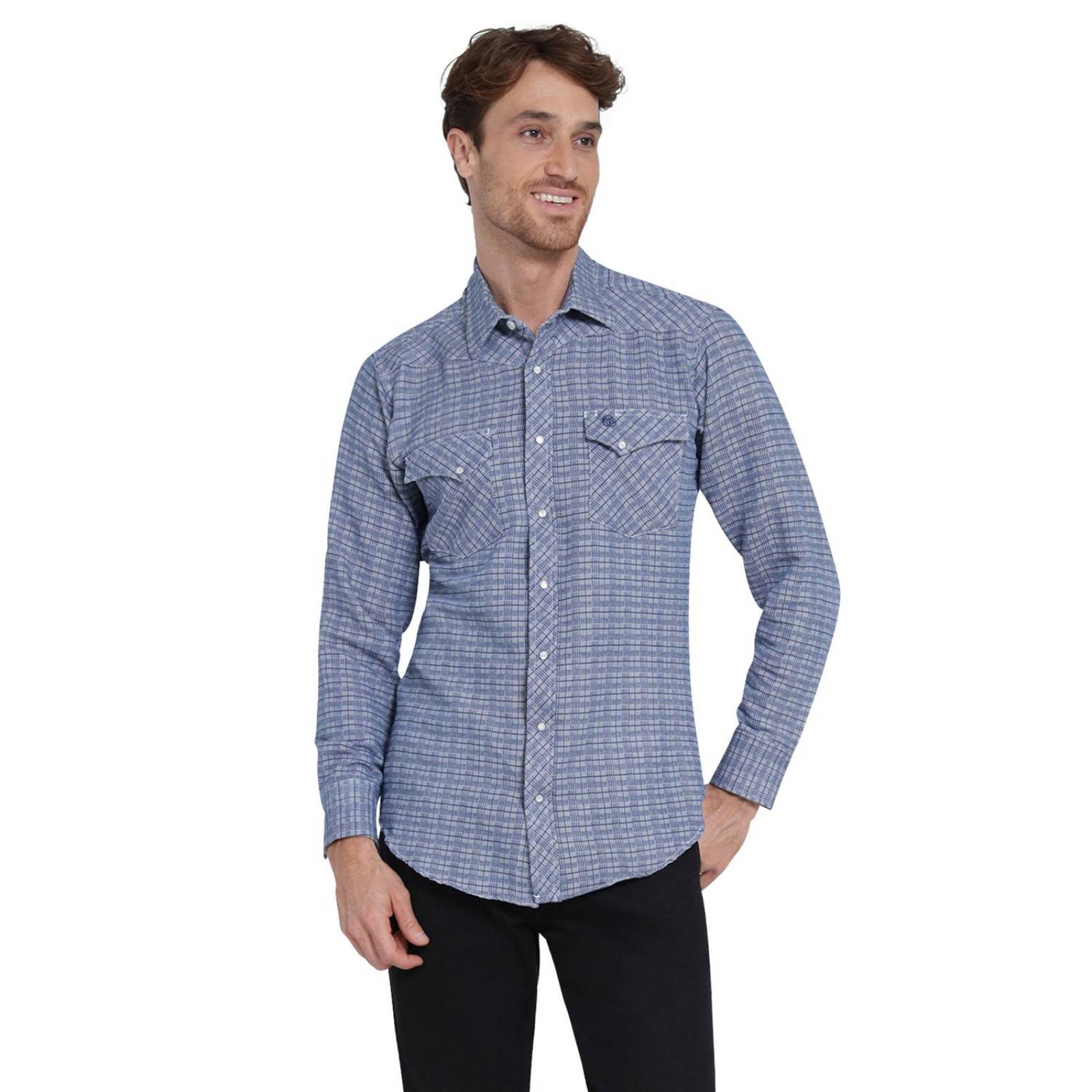 Camisa Vaquera Hombre Wrangler Slim Fit Manga larga 410 