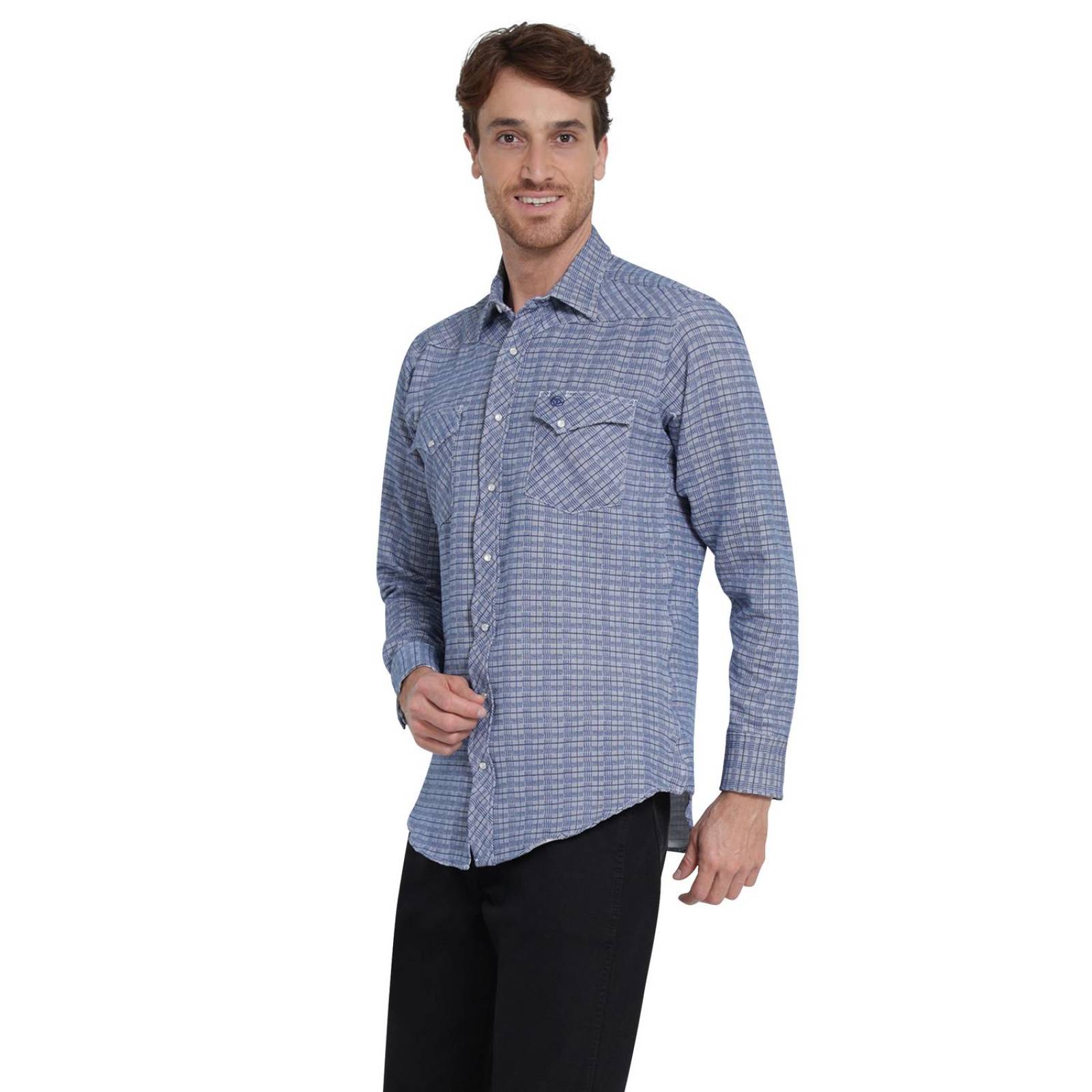Camisa Vaquera Hombre Wrangler Slim Fit Manga larga 410 