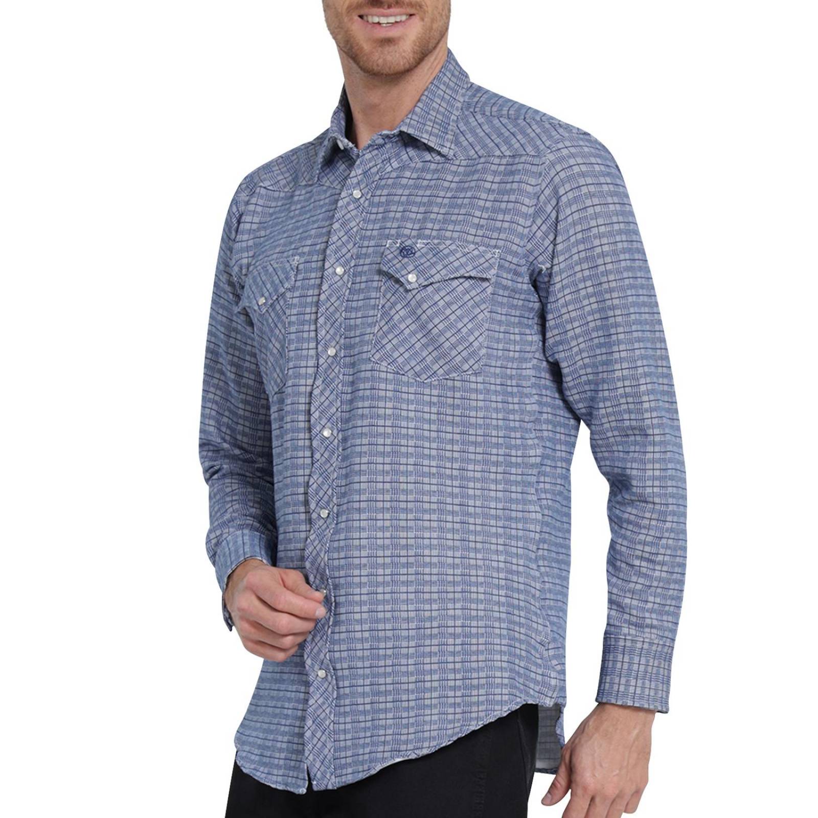 Camisa Vaquera Hombre Wrangler Slim Fit Manga larga 410 