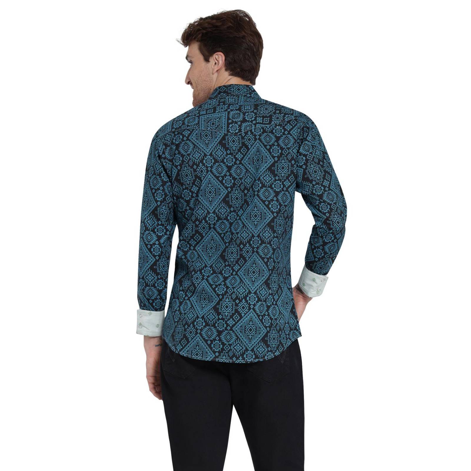 Camisa Vaquera Hombre Wrangler Slim Fit Manga larga 412 