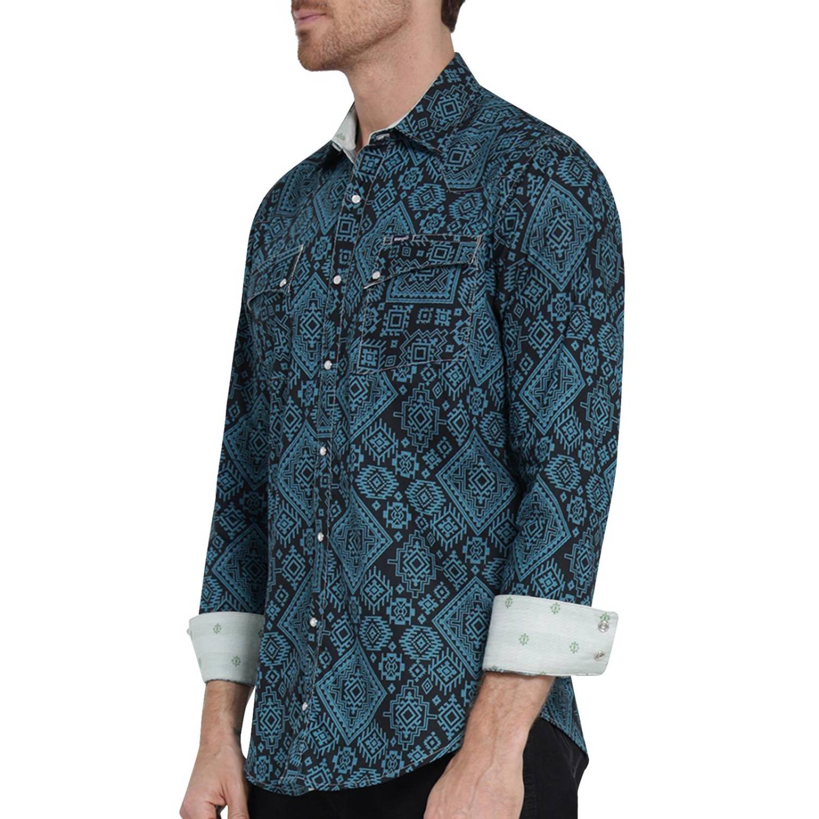 Camisa Vaquera Hombre Wrangler Slim Fit Manga larga 412 