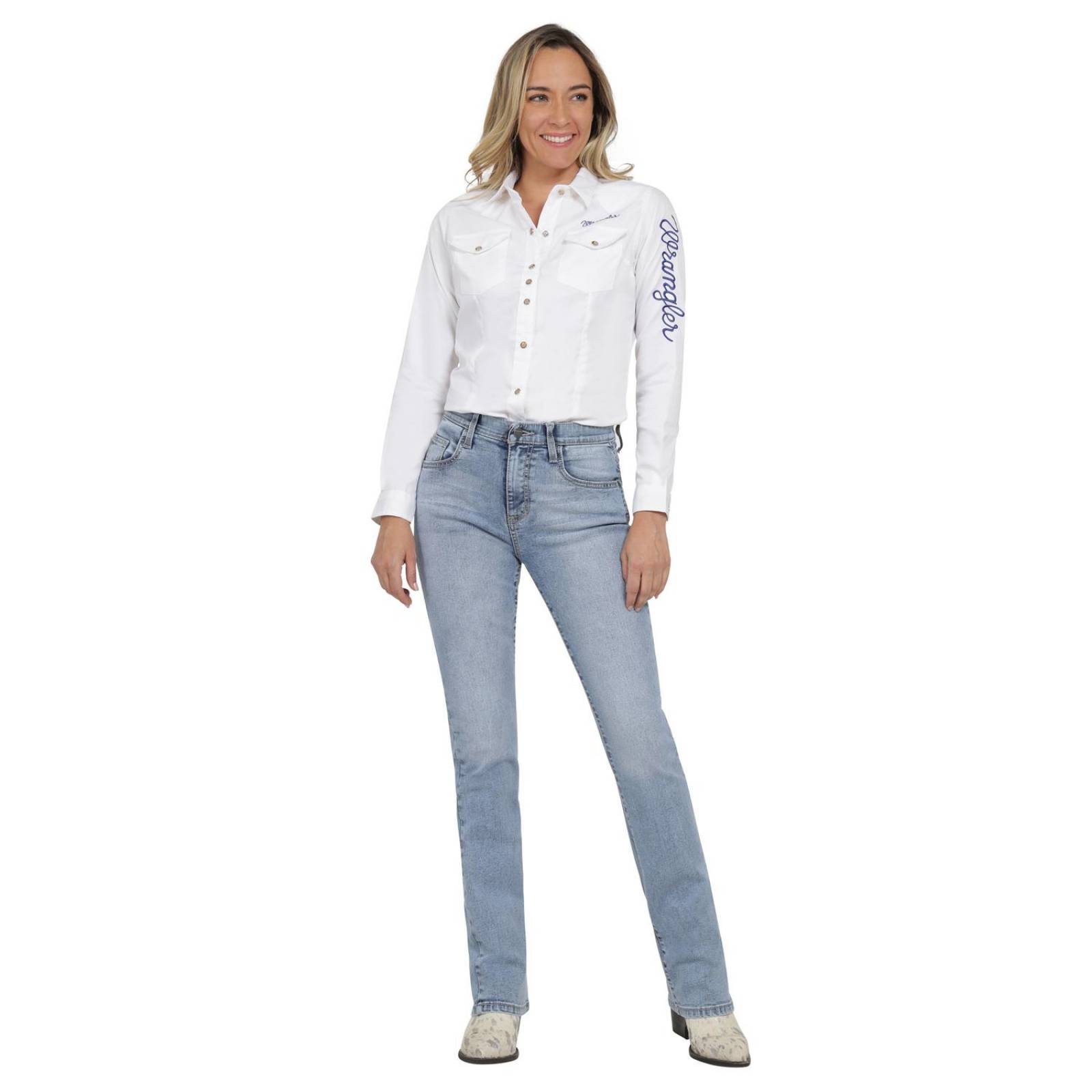 Jeans Vaqueros Mujer Wrangler High Rise Boot 401 