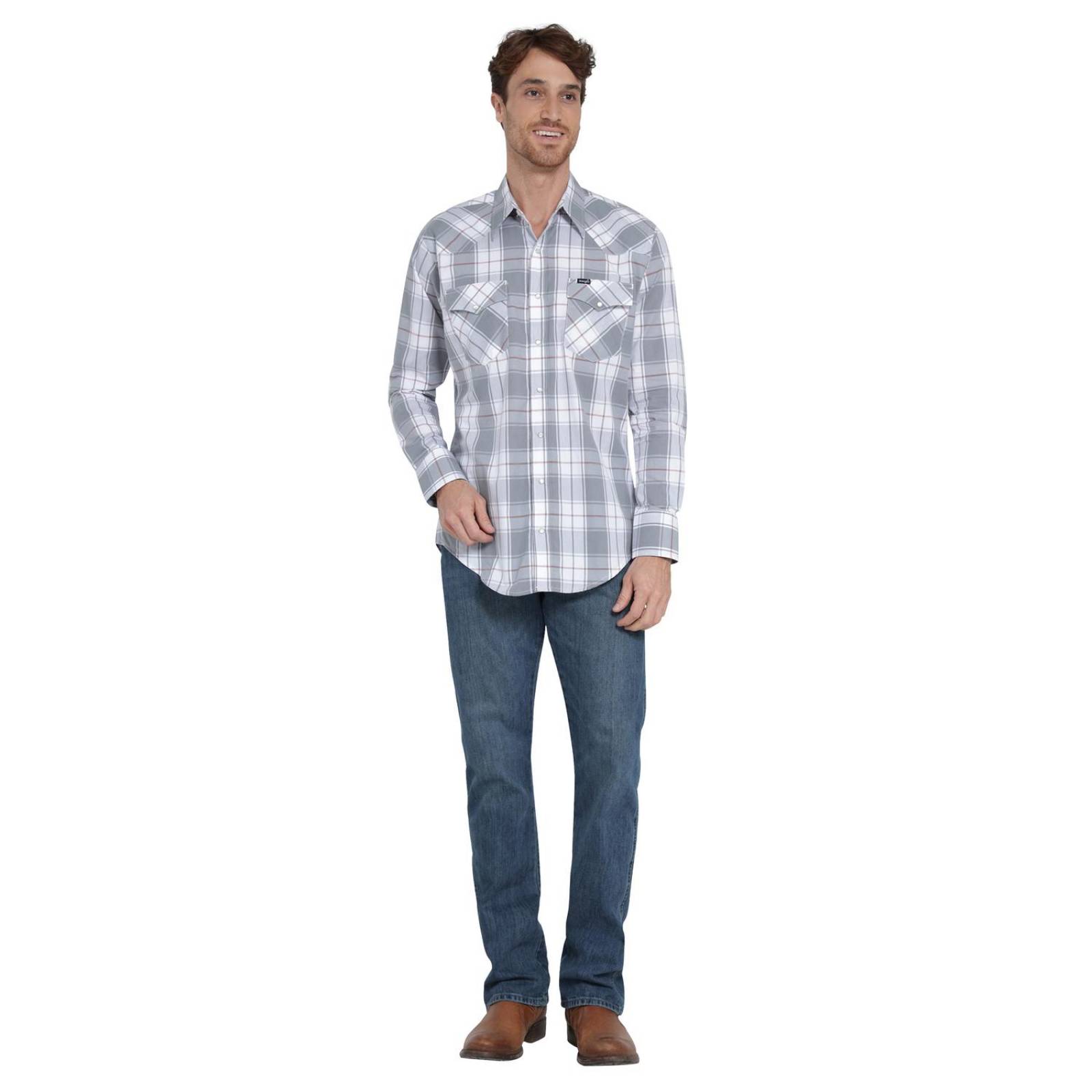 Camisa Vaquera Hombre Wrangler Regular Fit Manga larga 4AR