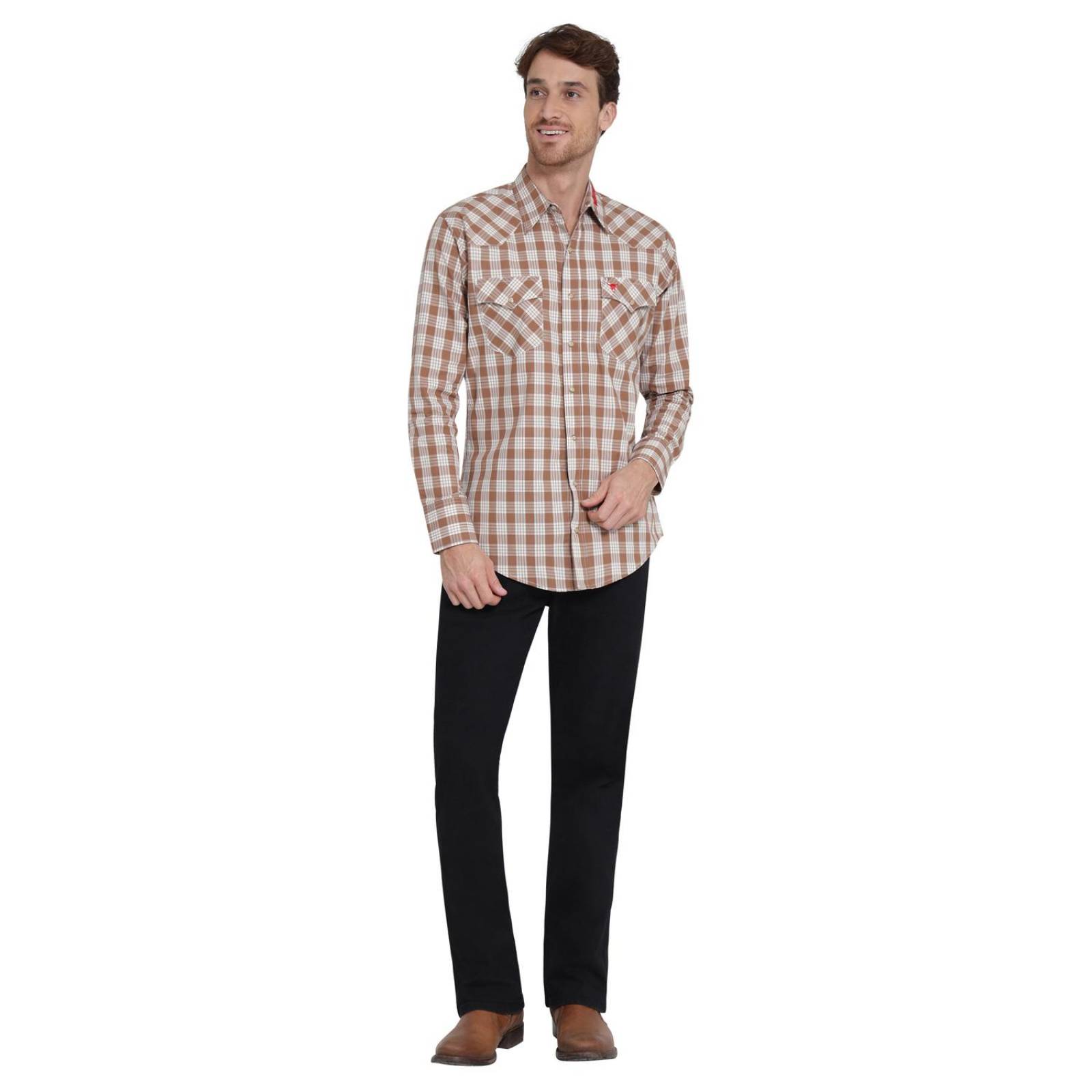 Camisa Vaquera Hombre Wrangler Regular Fit Manga larga 402 
