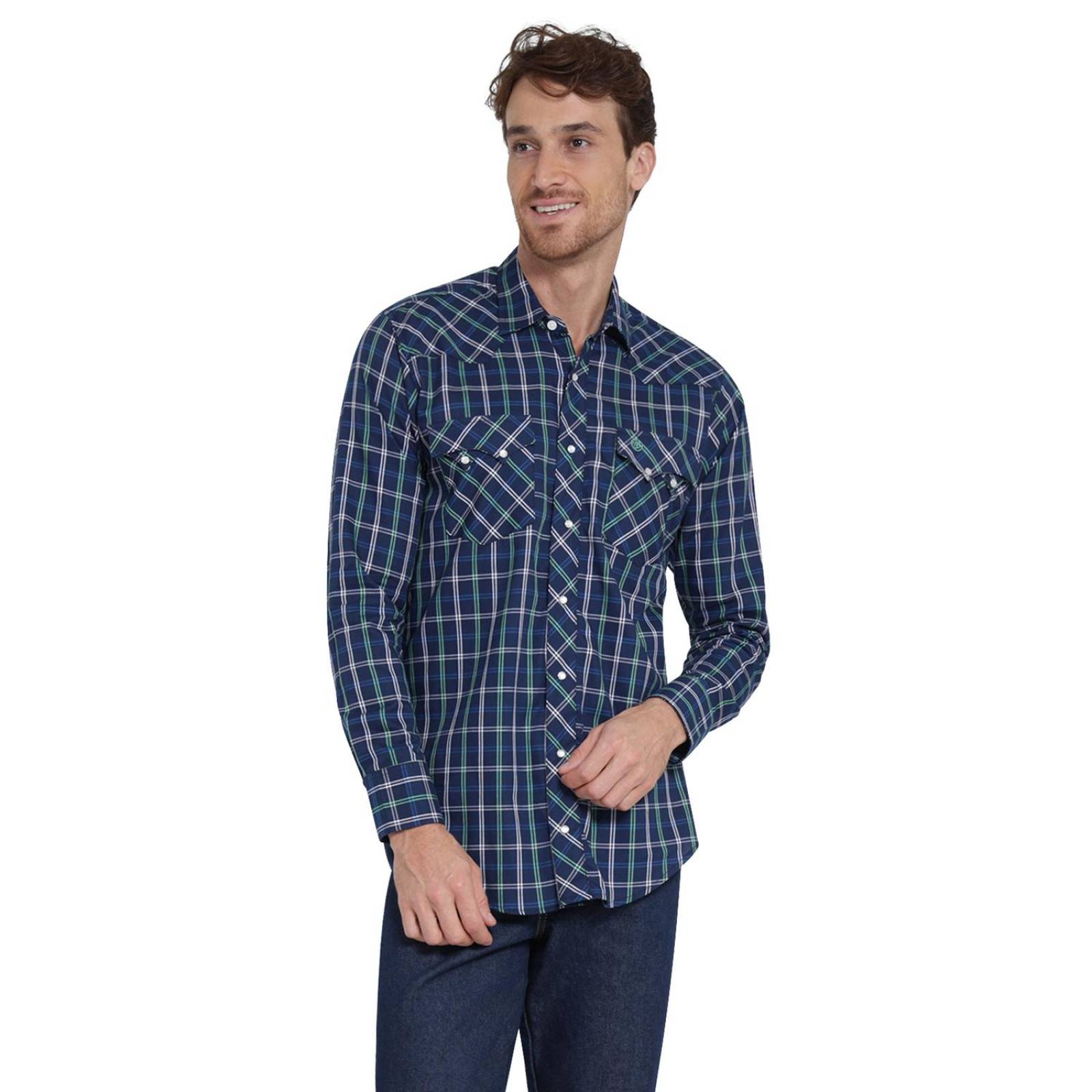 Camisa Vaquera Hombre Wrangler Slim Fit Manga larga 4AV 