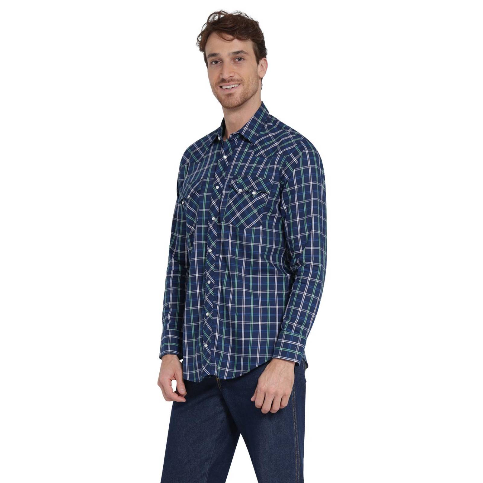 Camisa Vaquera Hombre Wrangler Slim Fit Manga larga 4AV 