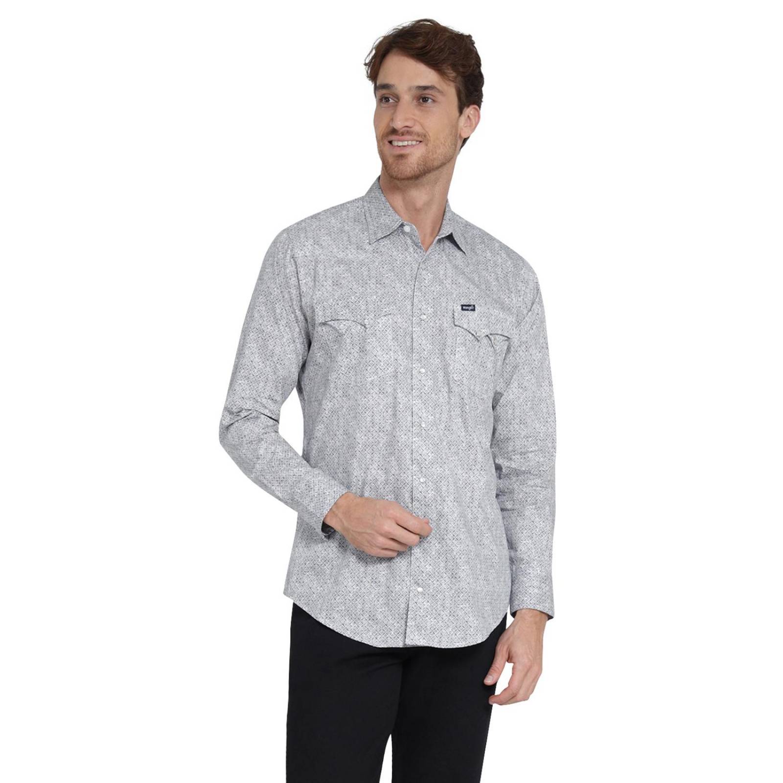 Camisa Vaquera Hombre Wrangler Slim Fit Manga larga 401 