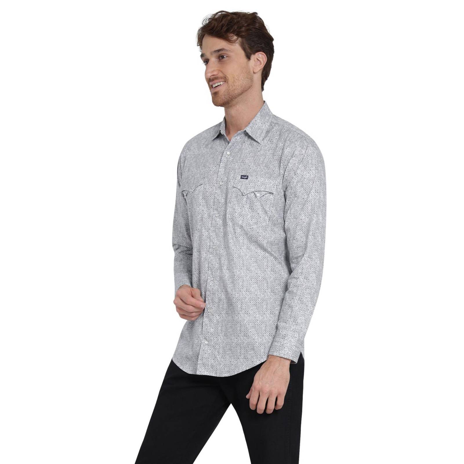 Camisa Vaquera Hombre Wrangler Slim Fit Manga larga 401 