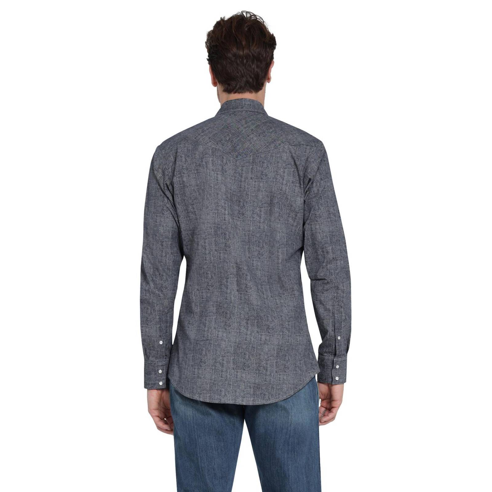 Camisa Vaquera Hombre Wrangler Slim Fit Manga larga 413