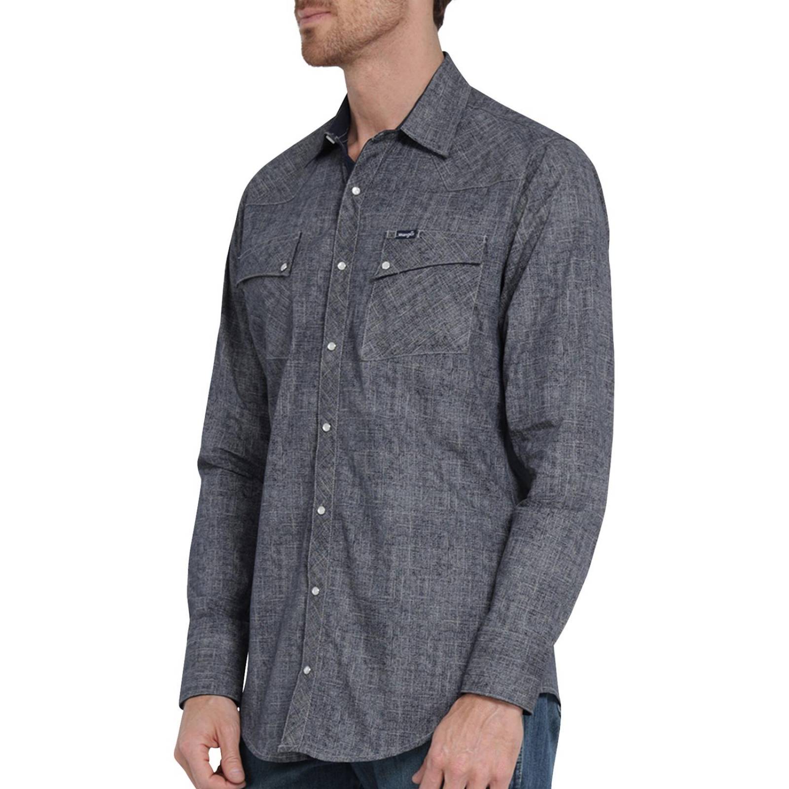 Camisa Vaquera Hombre Wrangler Slim Fit Manga larga 413