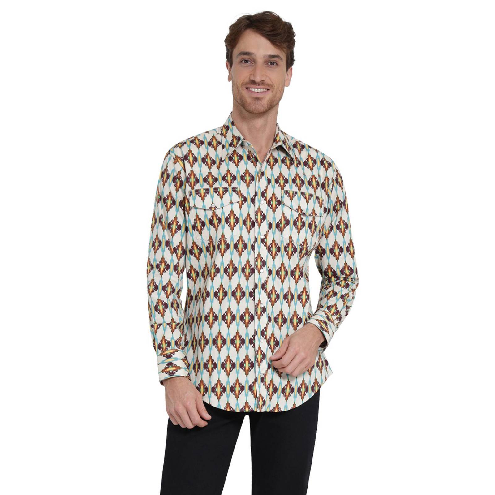 Camisa Vaquera Hombre Wrangler Regular Fit Manga larga 4AE