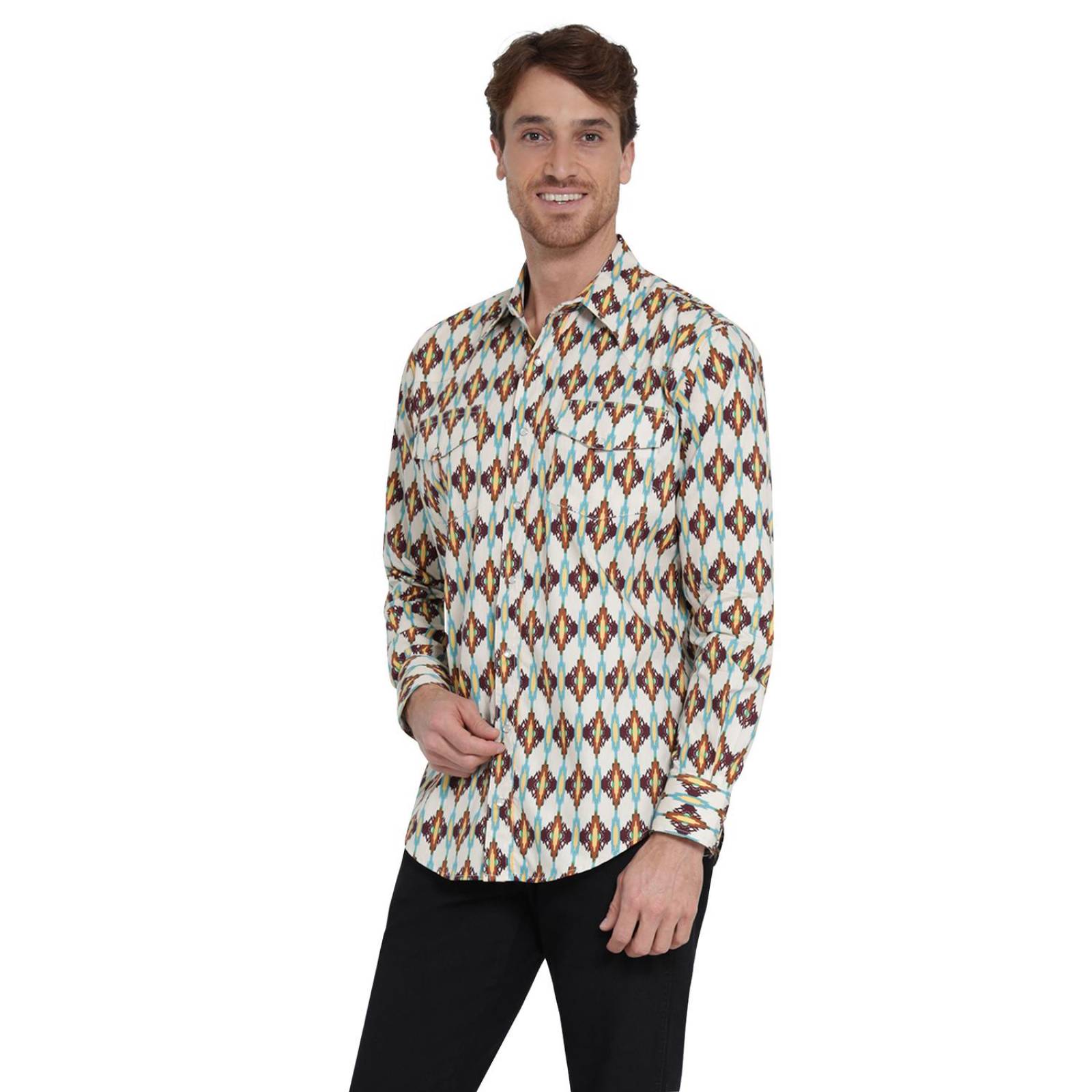 Camisa Vaquera Hombre Wrangler Regular Fit Manga larga 4AE