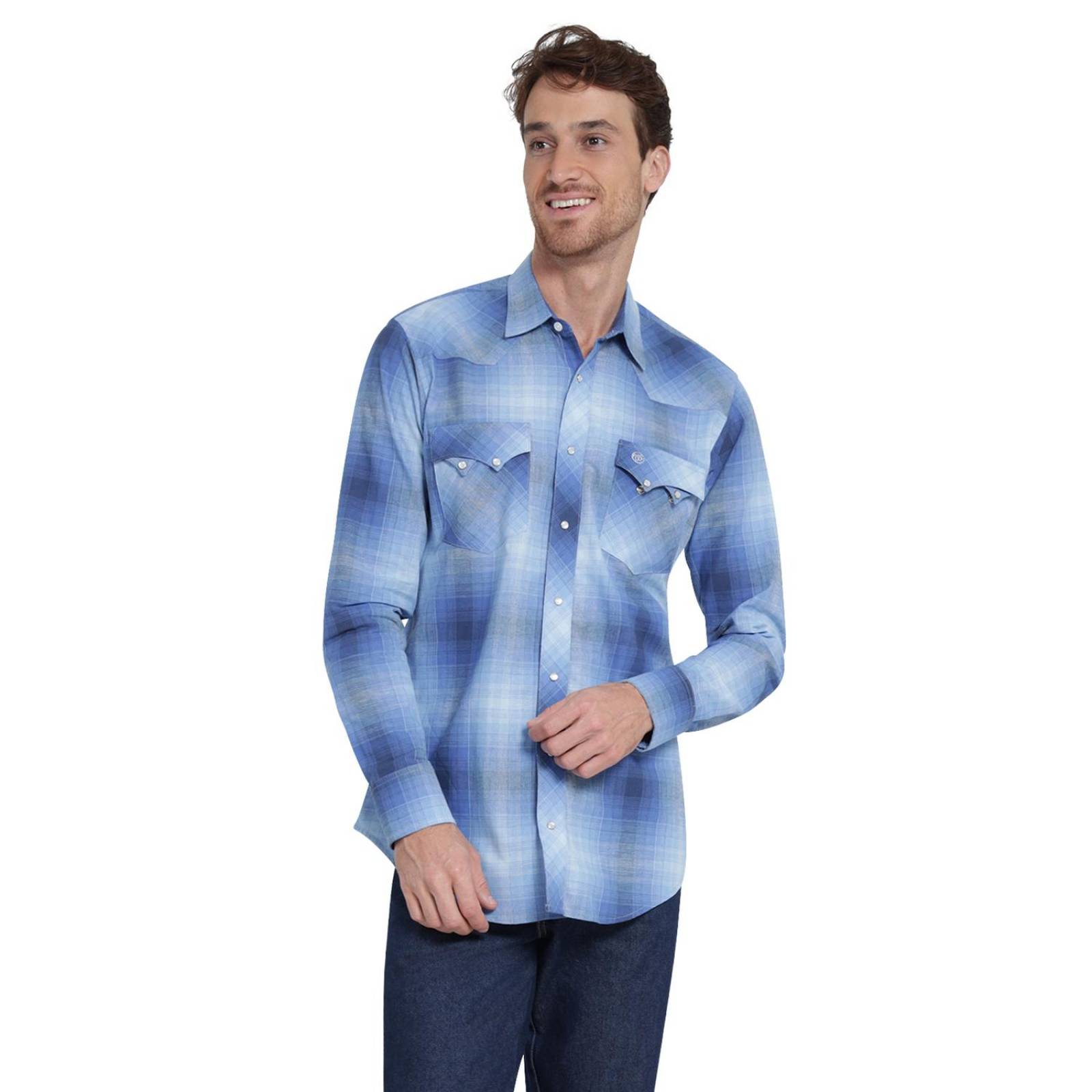 Camisa Vaquera Hombre Wrangler Slim Fit Manga larga 405 