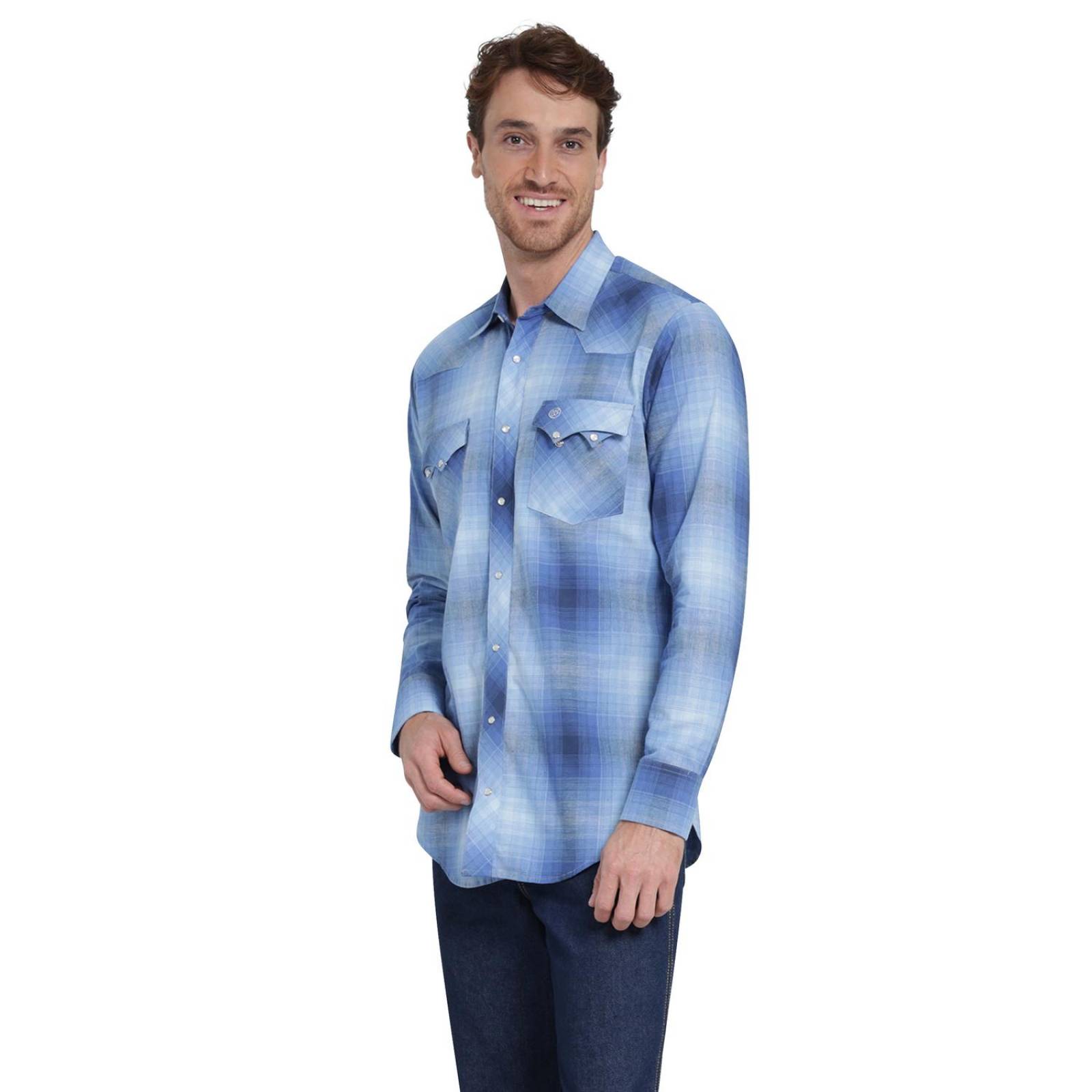 Camisa Vaquera Hombre Wrangler Slim Fit Manga larga 405 