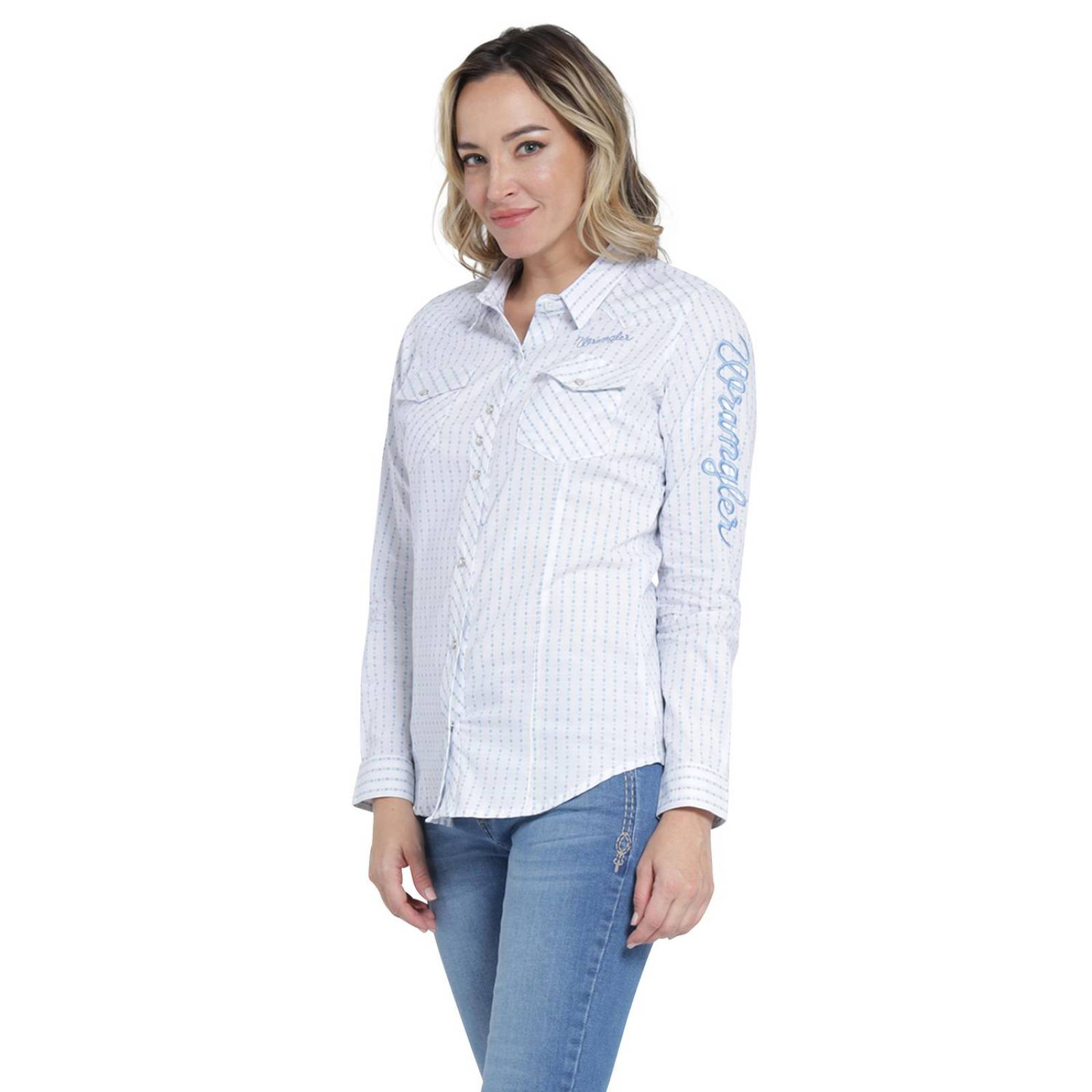 Blusa Vaquera Mujer Wrangler Slim Fit Manga larga 408 