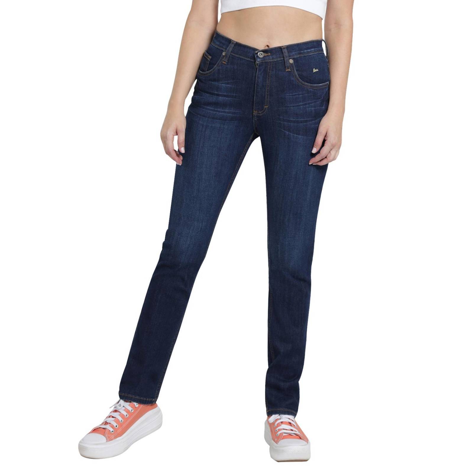 Slim Fit Jeans Mujer A La Cintura Jeans Straight Corte Cintura