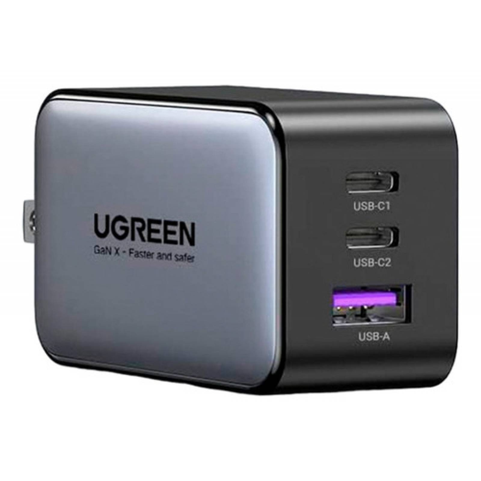 Mini Cargador Ugreen 65w Pd Gan Carga Rápida Usb A Y 2 Usb C