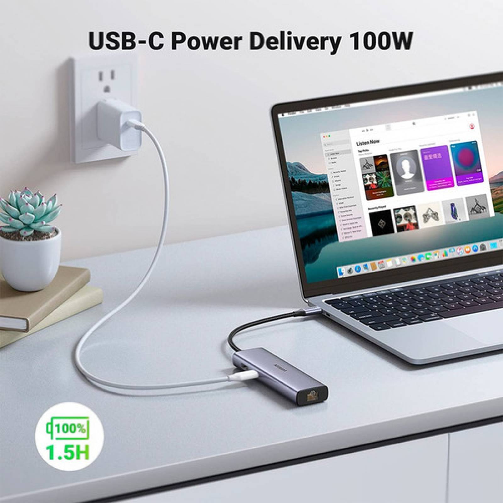 Hub 7 En 1 Ugreen Usb C A Ethernet Rj45, Hdmi, Pd 1000w, Sd 