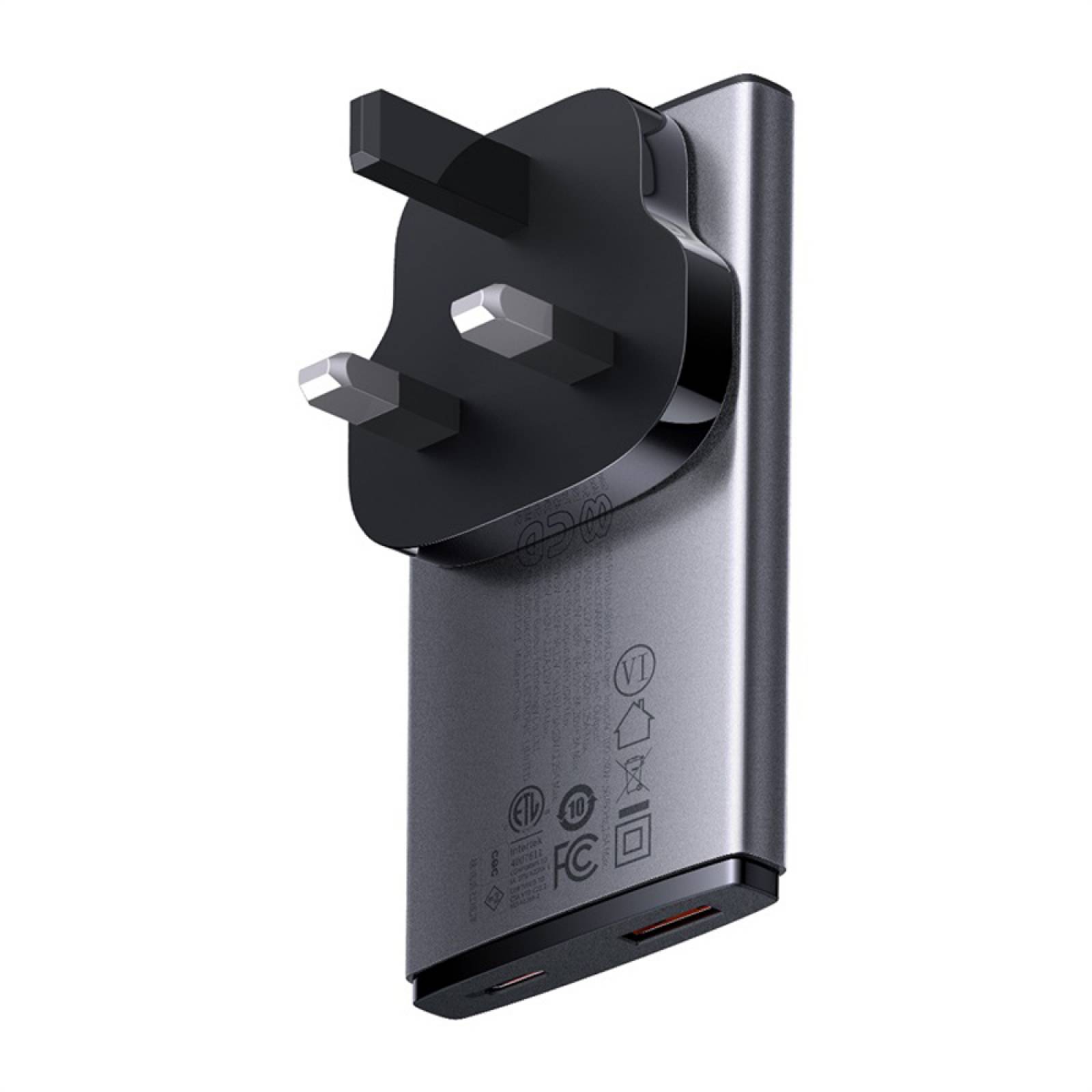 Cargador Baseus CCGP150113 GaN5 Pro Rápido Ultradelgado Gris