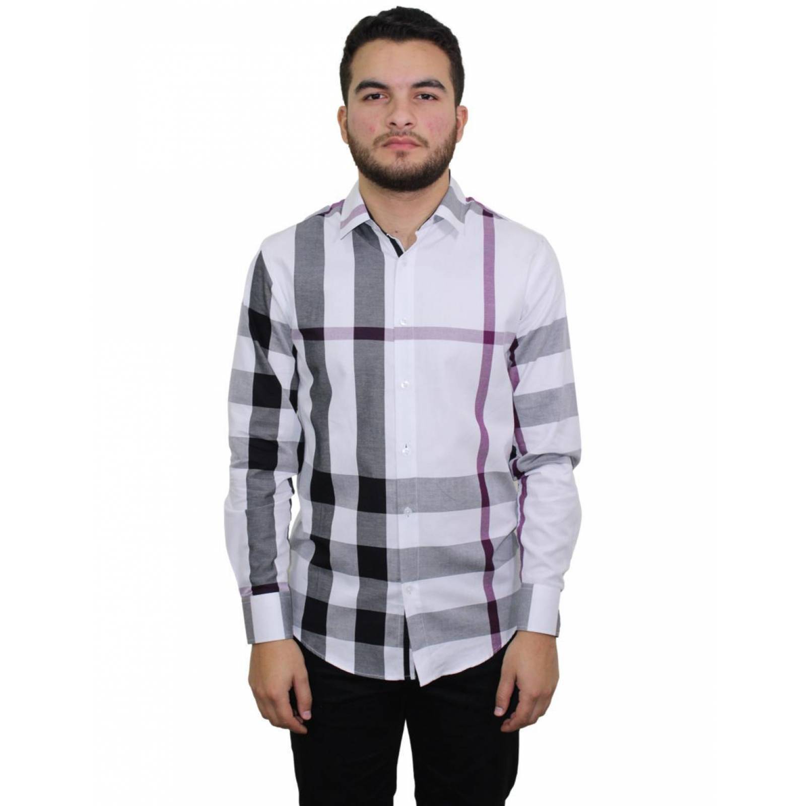 Camisas Para Hombre Marca Pavini RS-668-WHITE