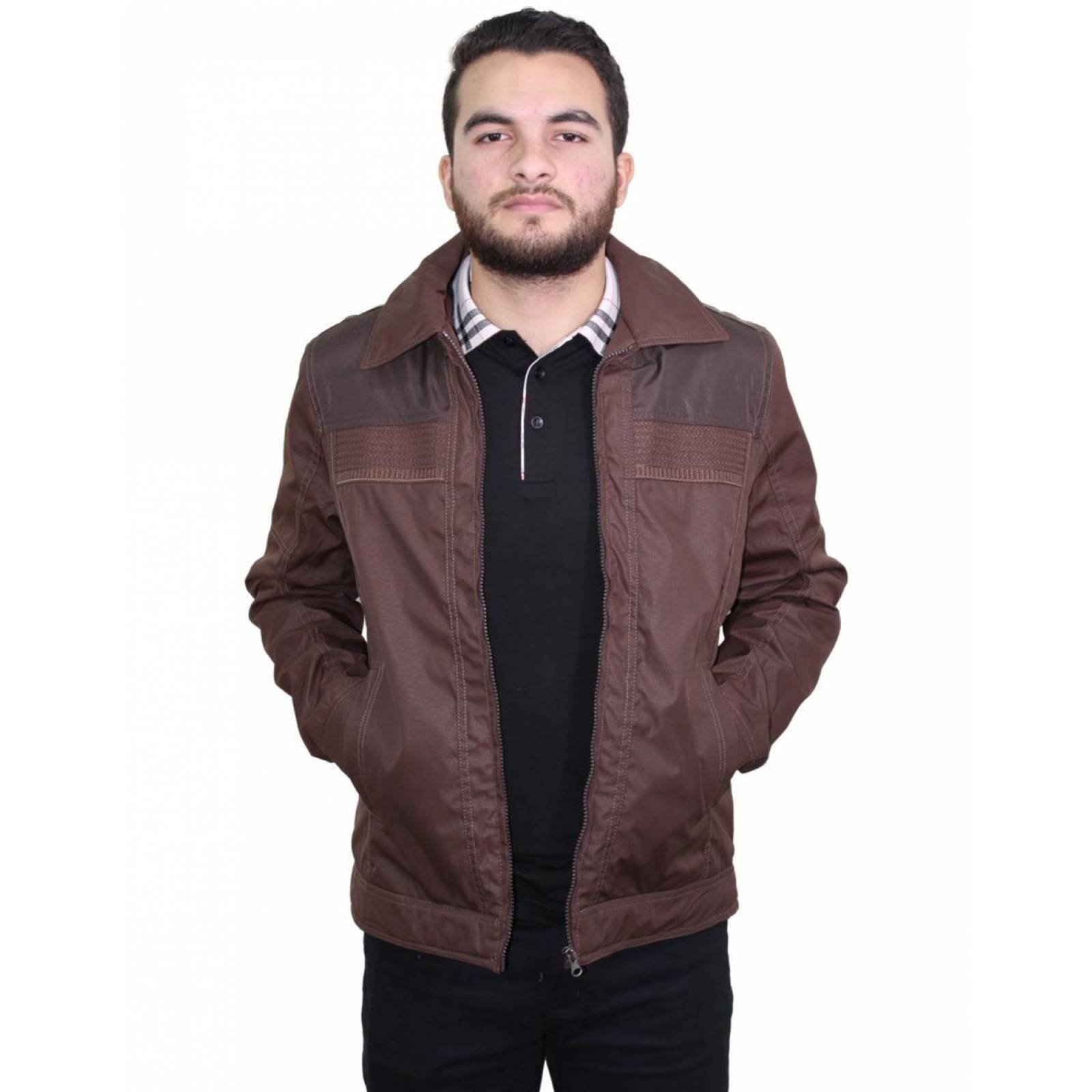 Chamarra Para Hombre Marca Pavini NJ-014-BROWN