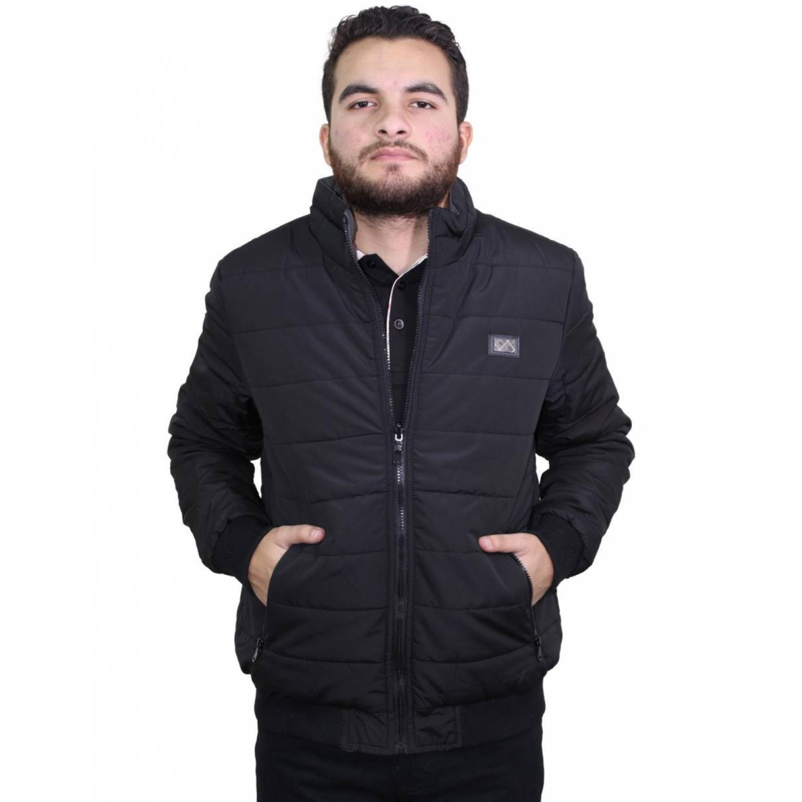 Chamarra Para Hombre Marca Pavini YS-S0024-BLACK-GREY