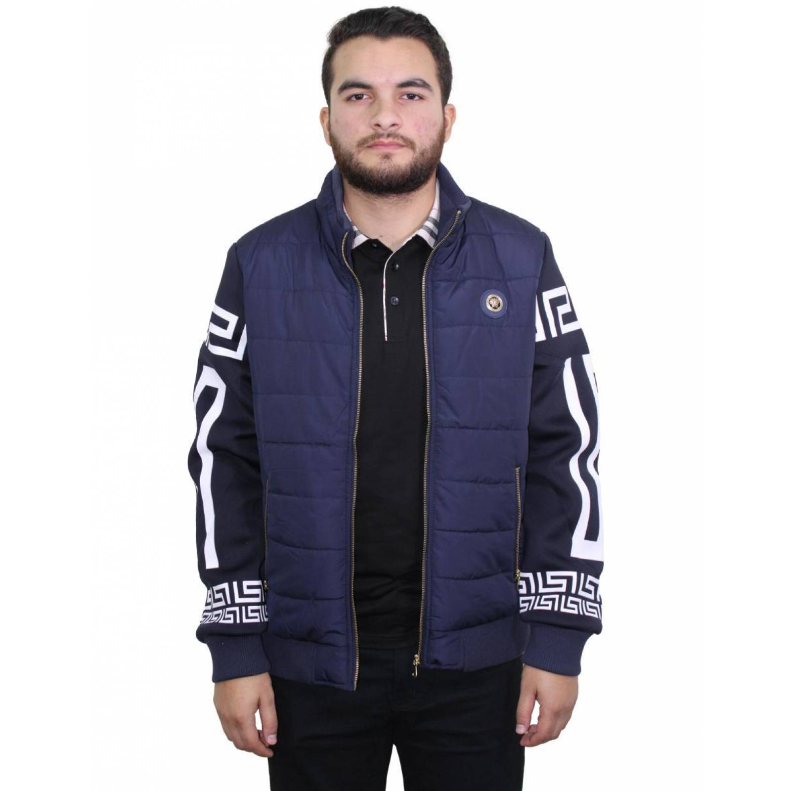 Chamarra Para Hombre Marca Pavini YS-S015-NAVY-WHITE