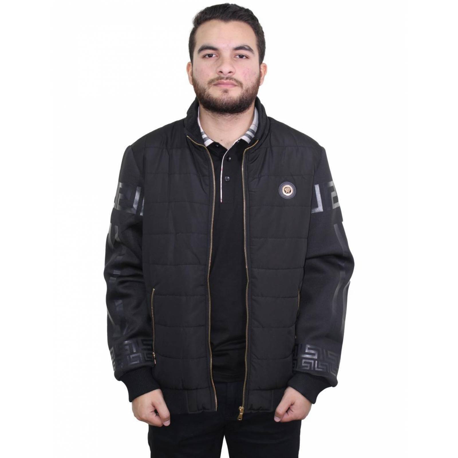 Chamarra Para Hombre Marca Pavini YS-S015-BLACK-BLACK