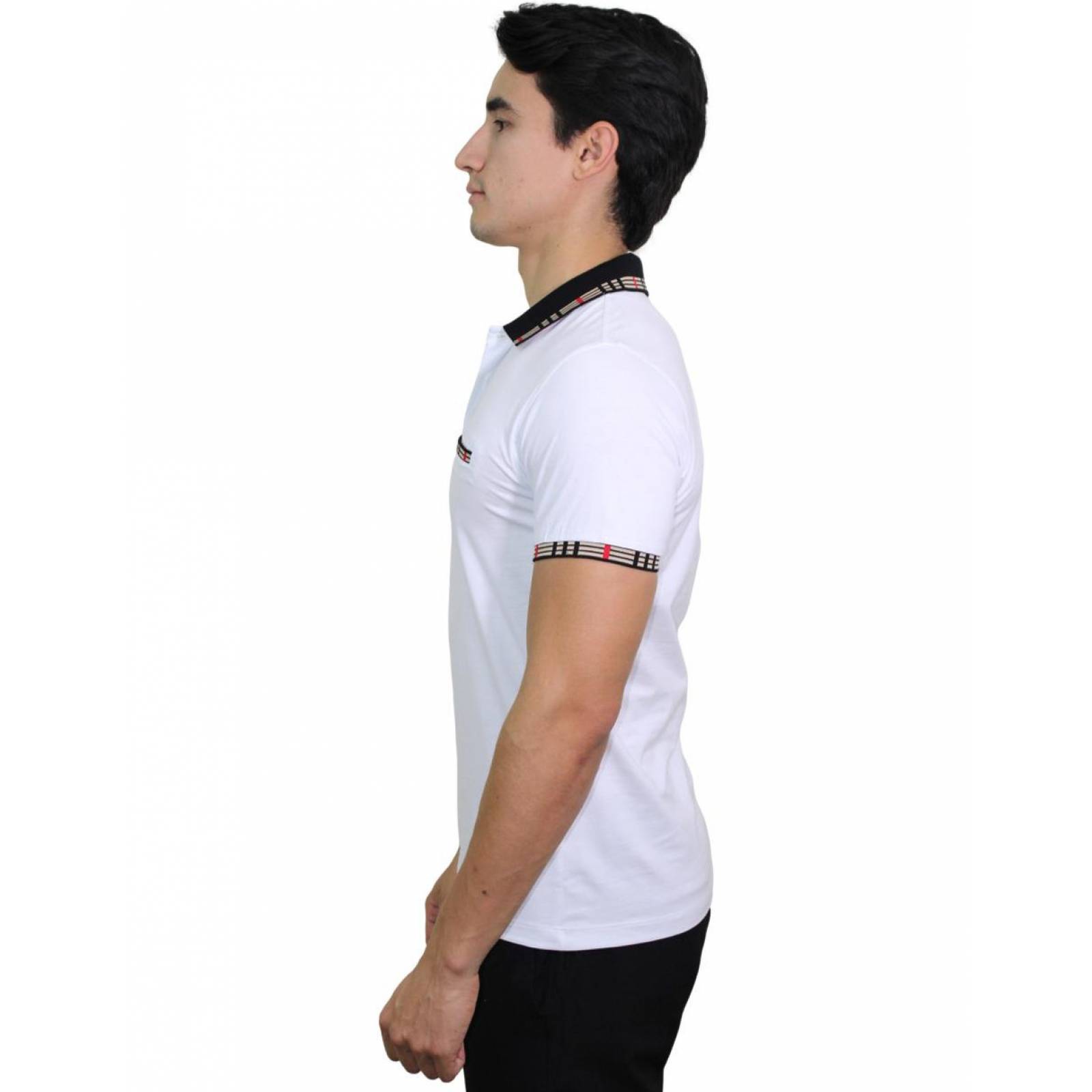 Playera Polo Para Hombre Marca Pavini P-2040-WHITE
