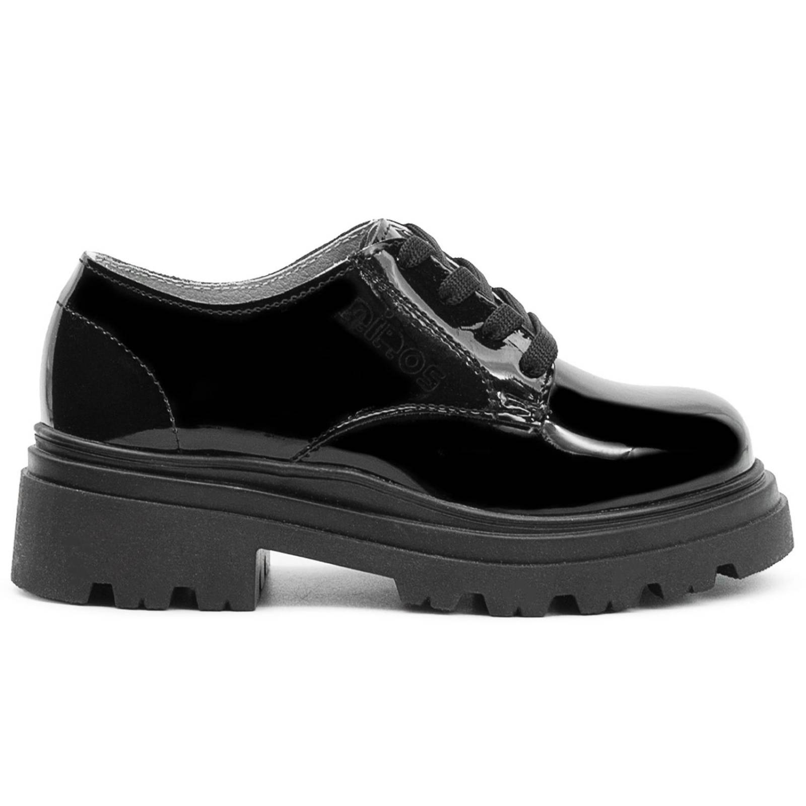 Zapato Escolar Mocasin Para Niña Suela Track Plataforma 