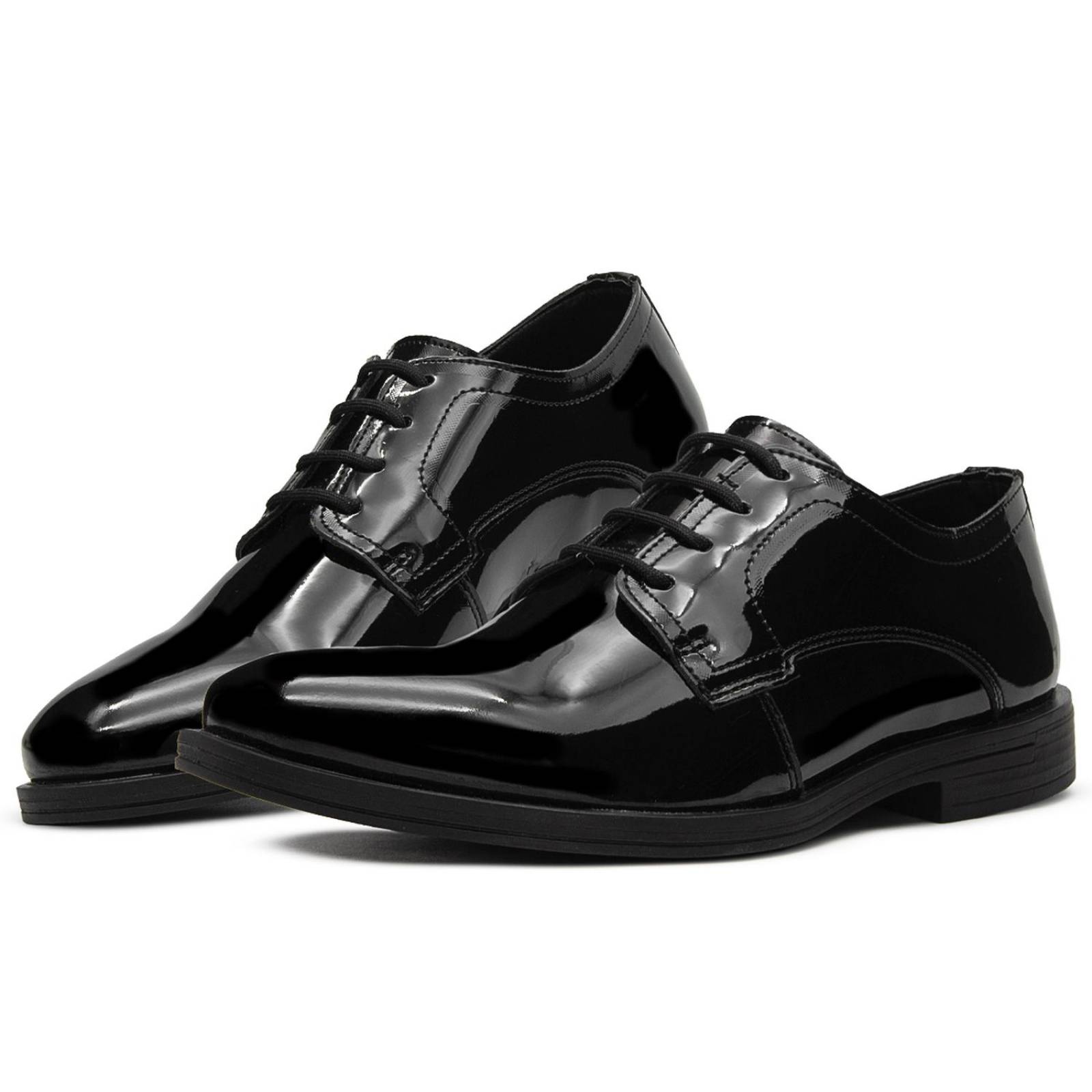 Zapato De Vestir Charol Negro Formal Oficina Para Hombre