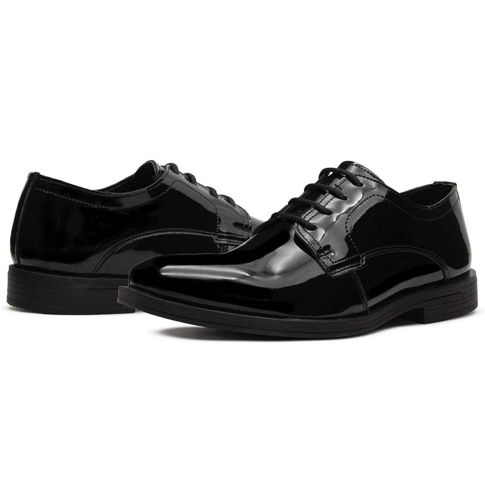 Zapato De Vestir Charol Negro Formal Oficina Para Hombre