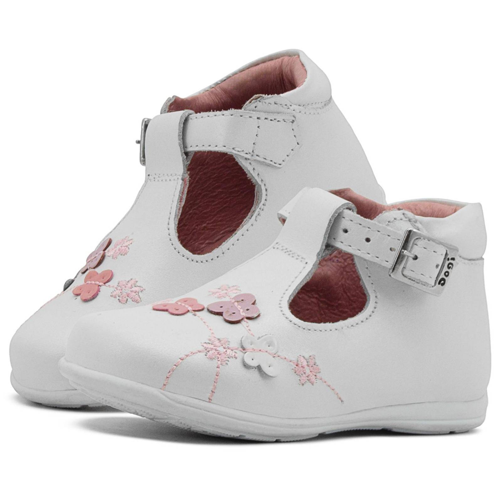 Zapato Para Niña Primeros Pasos De Piel Arco Ortopédico 