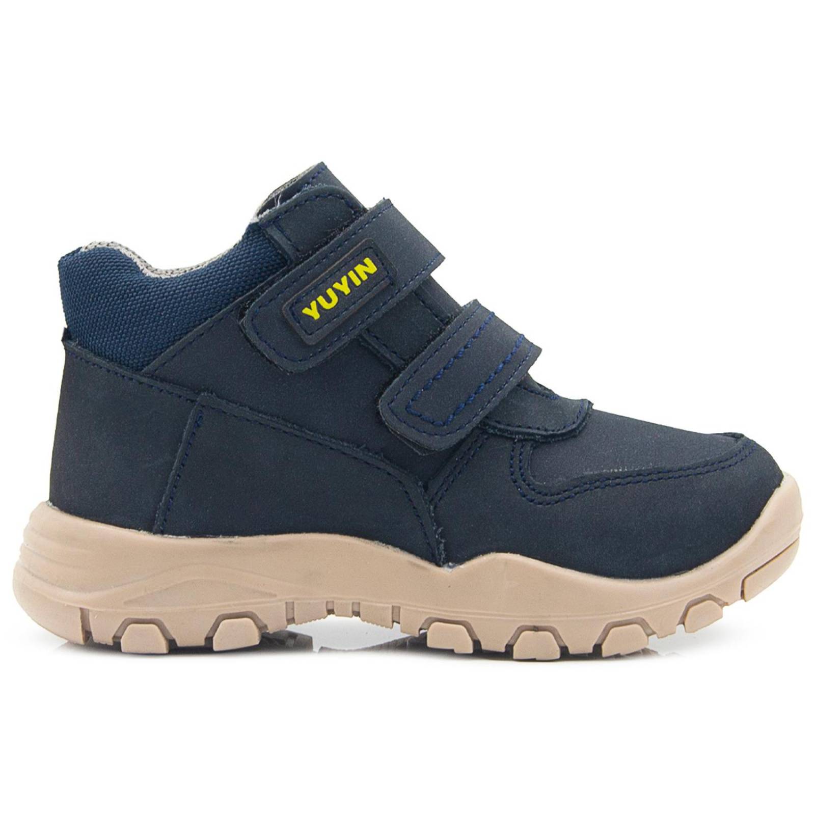 Tenis Bota Para Niño Outdoor Urbano De Piel Antiderrapantes 