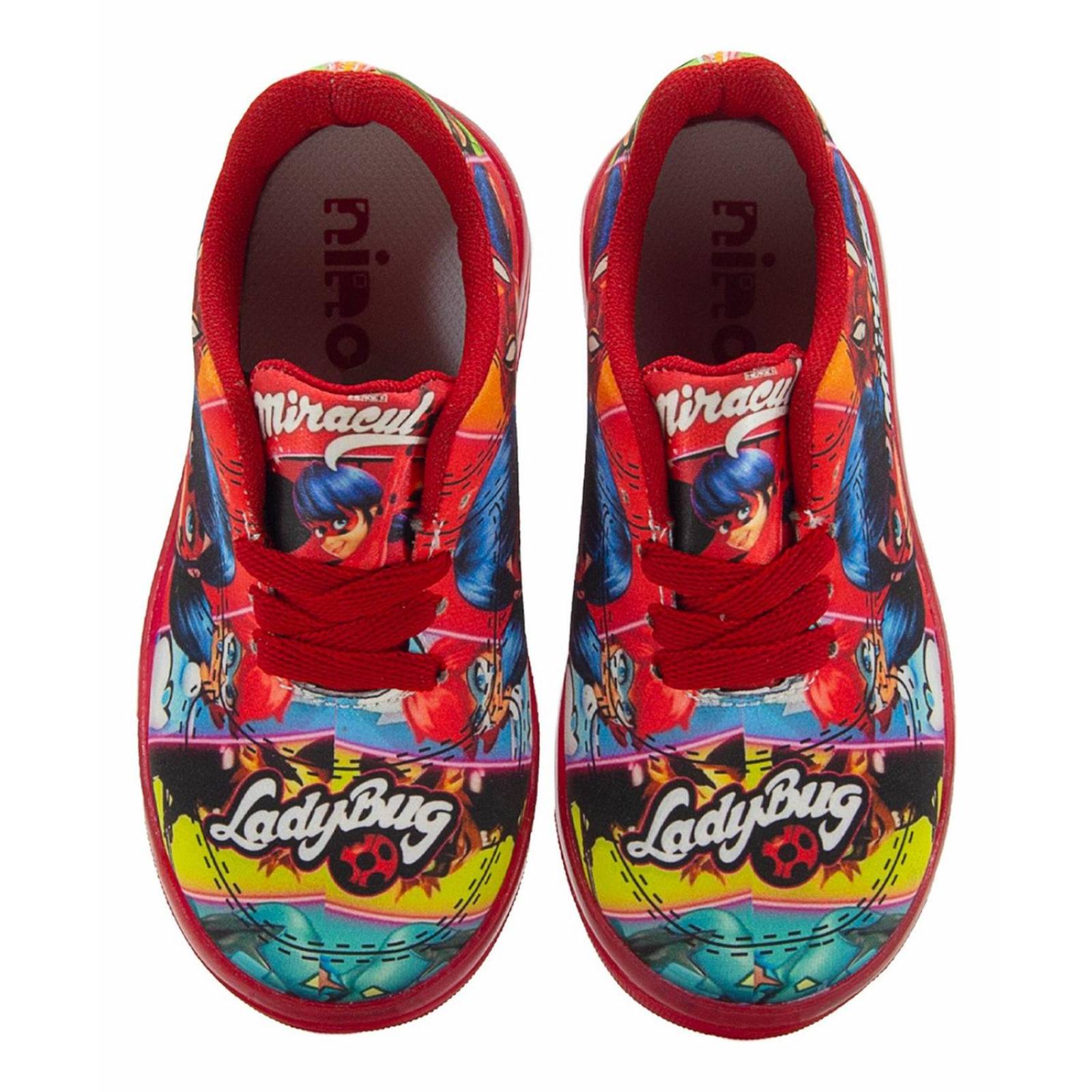 Tenis Luces Led Para Niña Marinette Ladybug Miraculous 